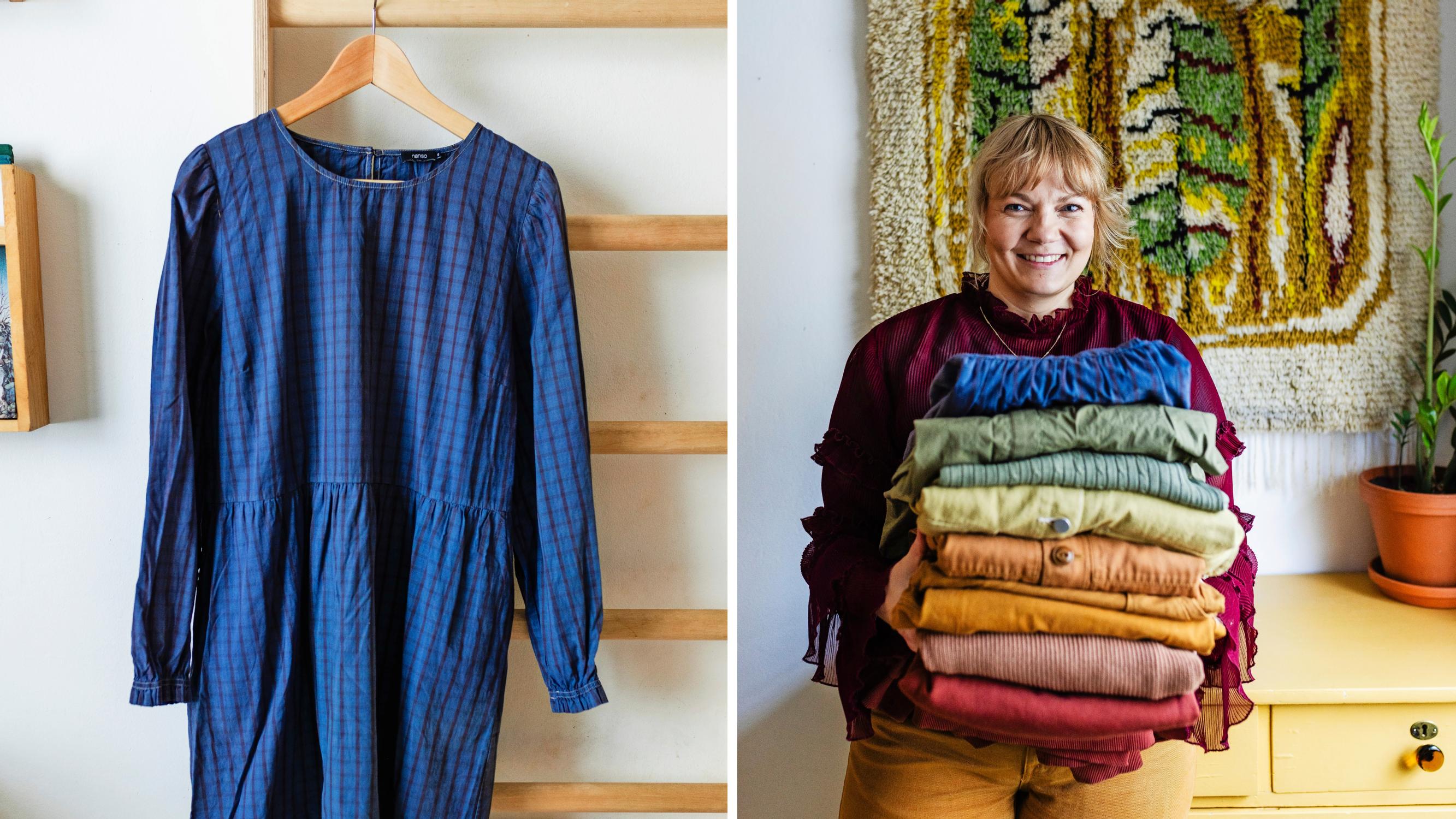 Suvi gives old clothes new life with supermarket dyes—and even transformed a leather jacket with shoe polish!