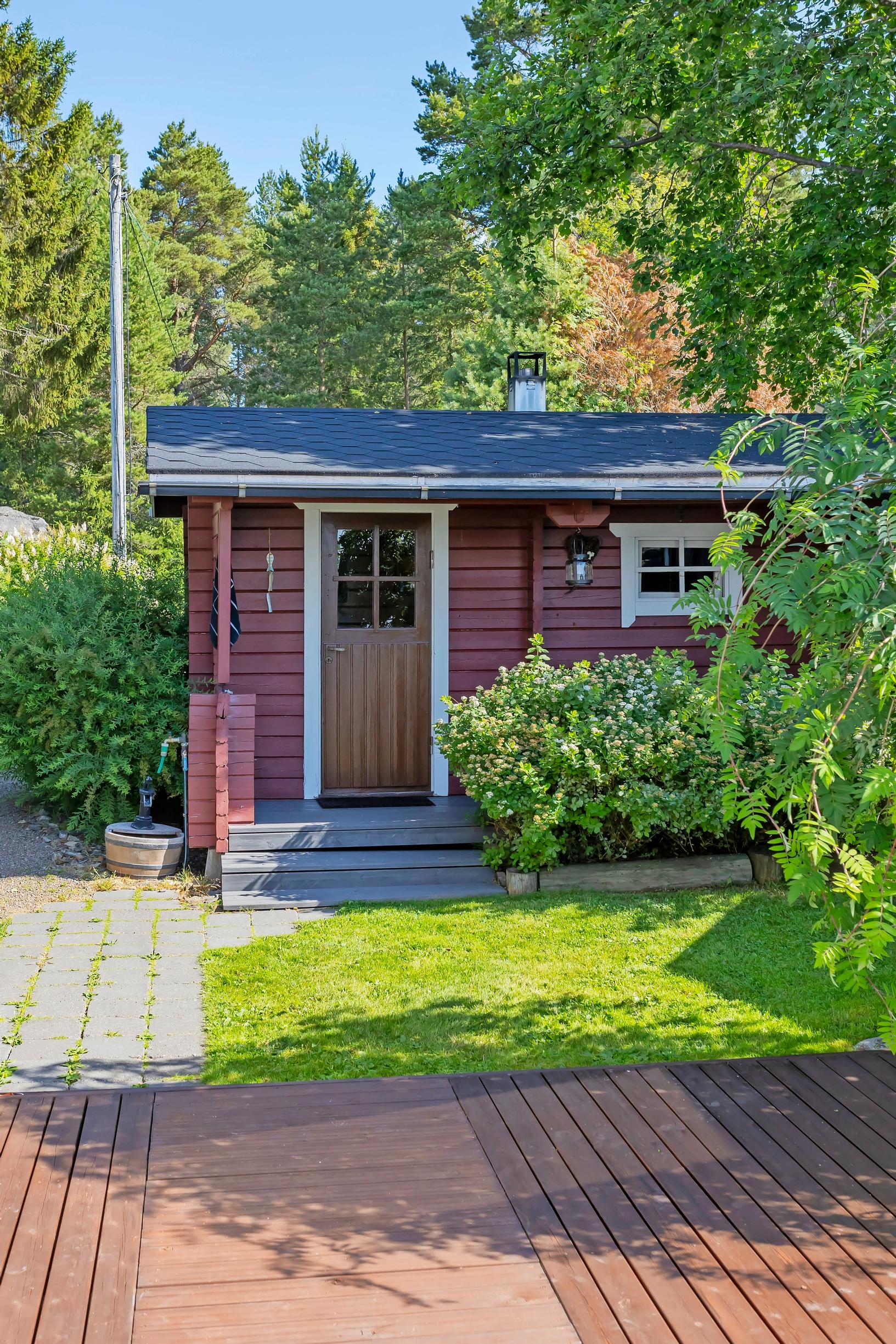 an outbuilding and yard