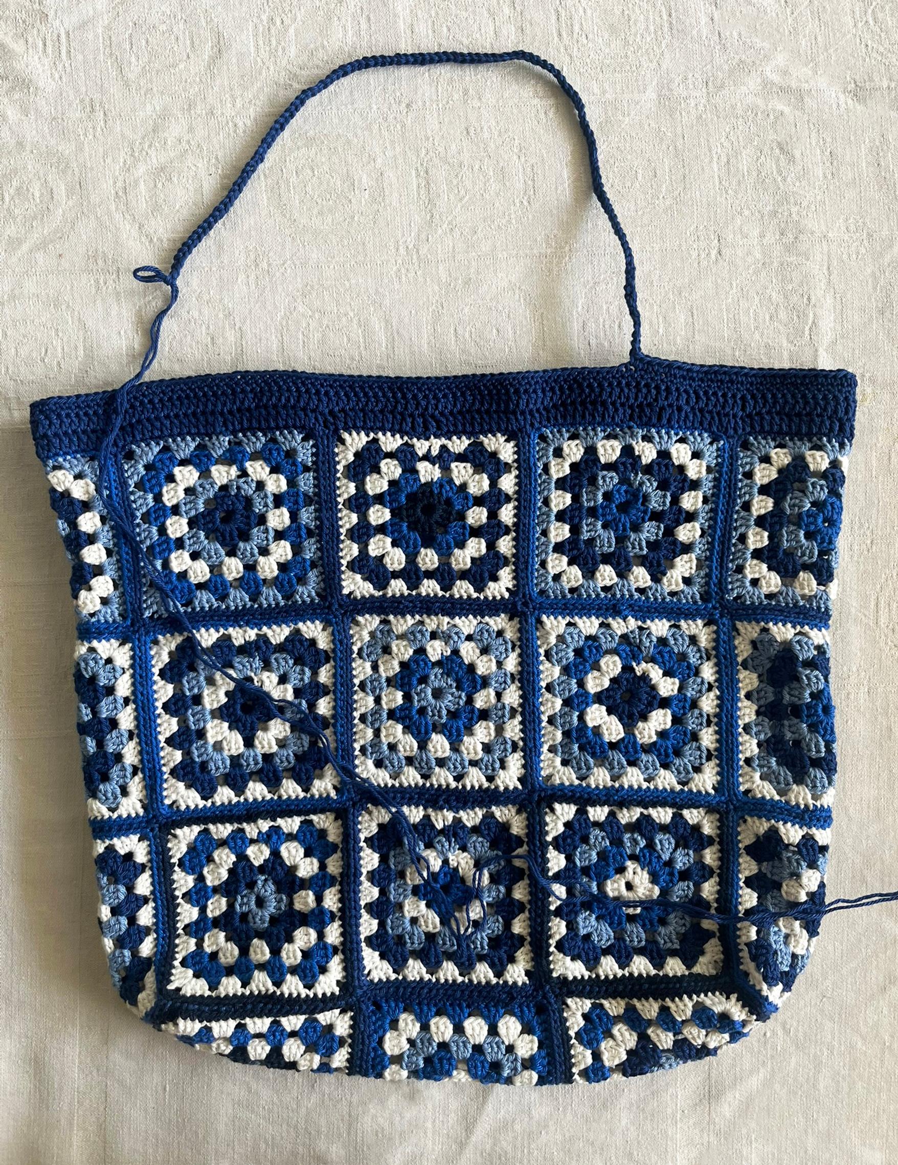 Granny square bag strap