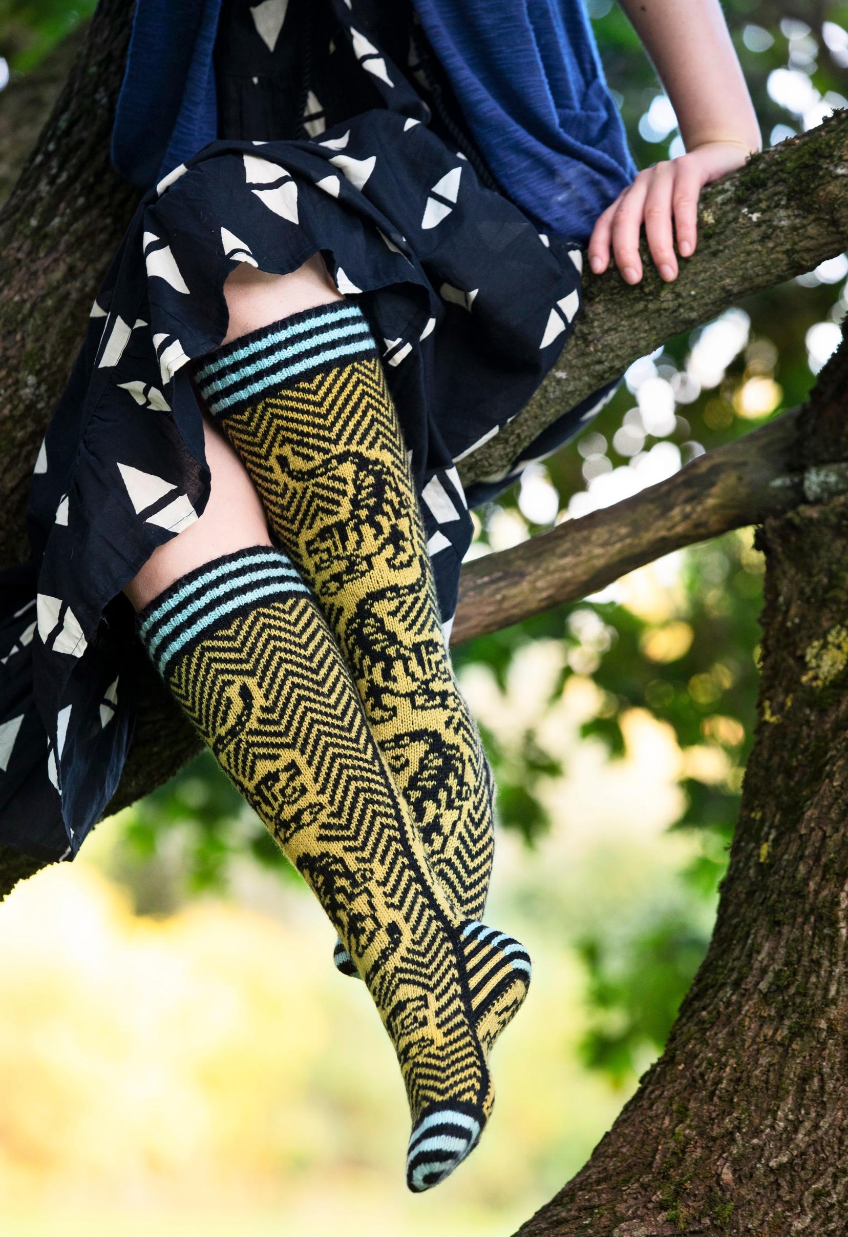 Lumi Karmitsa’s Tiger Year colorwork socks