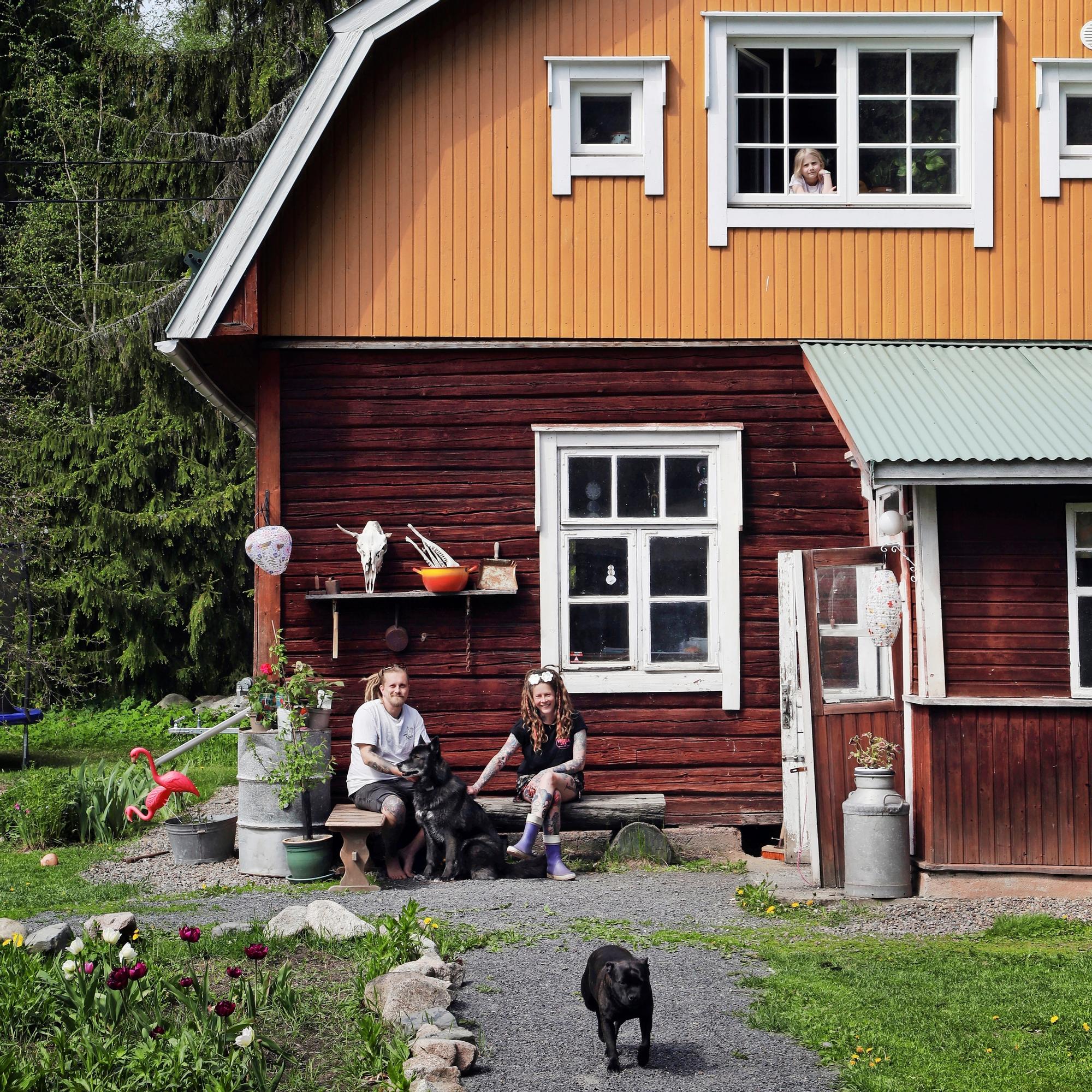 Backpackers find a rural Finnish log house for their home base: “We received a dry toilet as a wedding gift”
