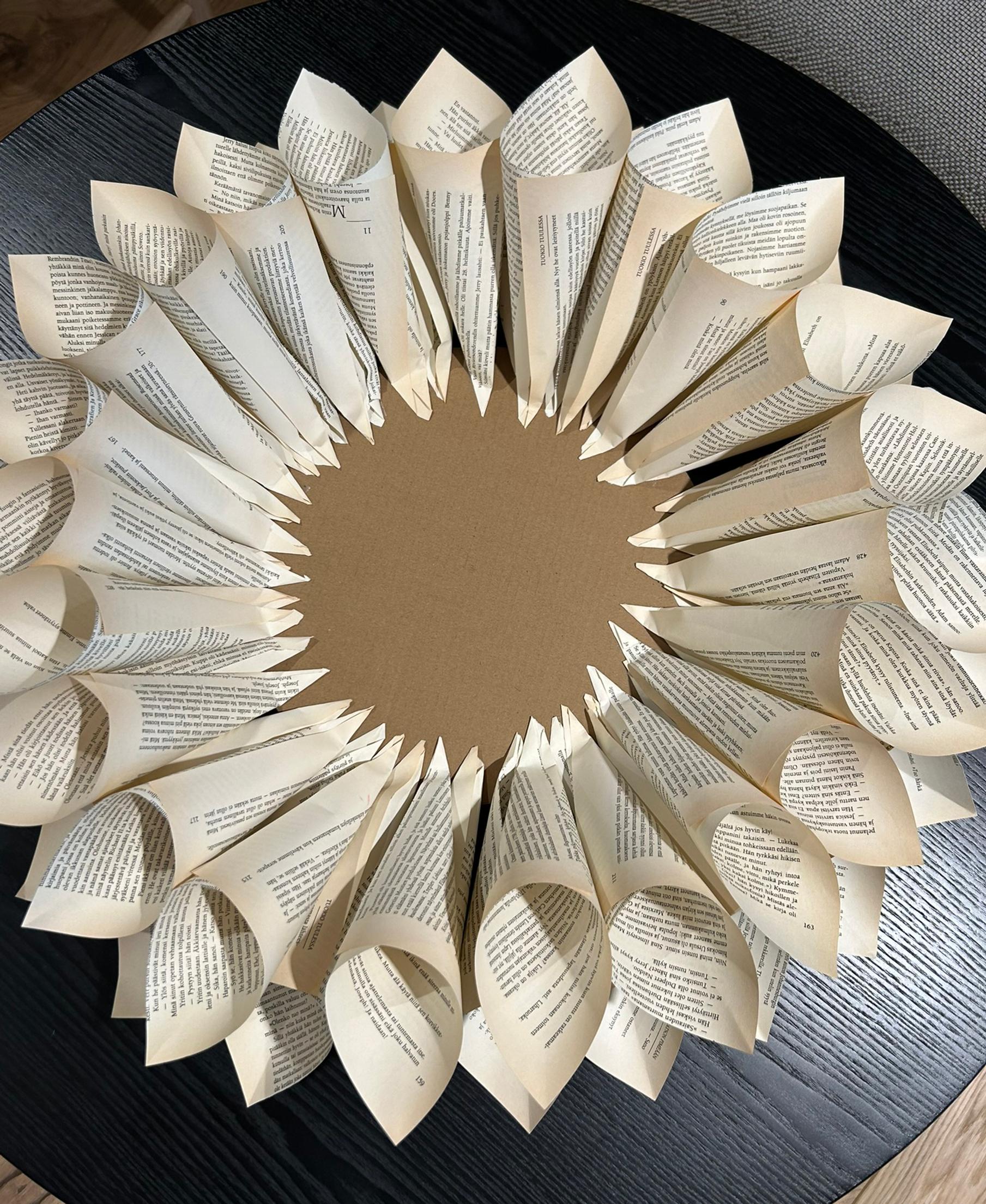 Second layer of the paper dahlia