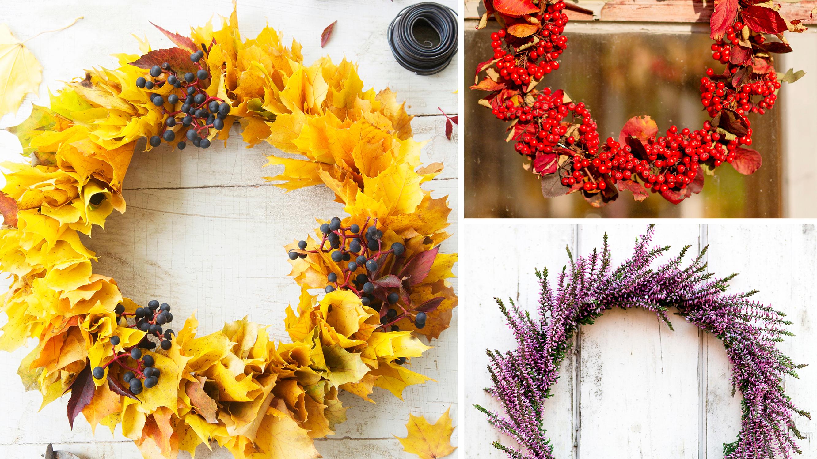 6 easy fall wreaths you can whip up in a snap
