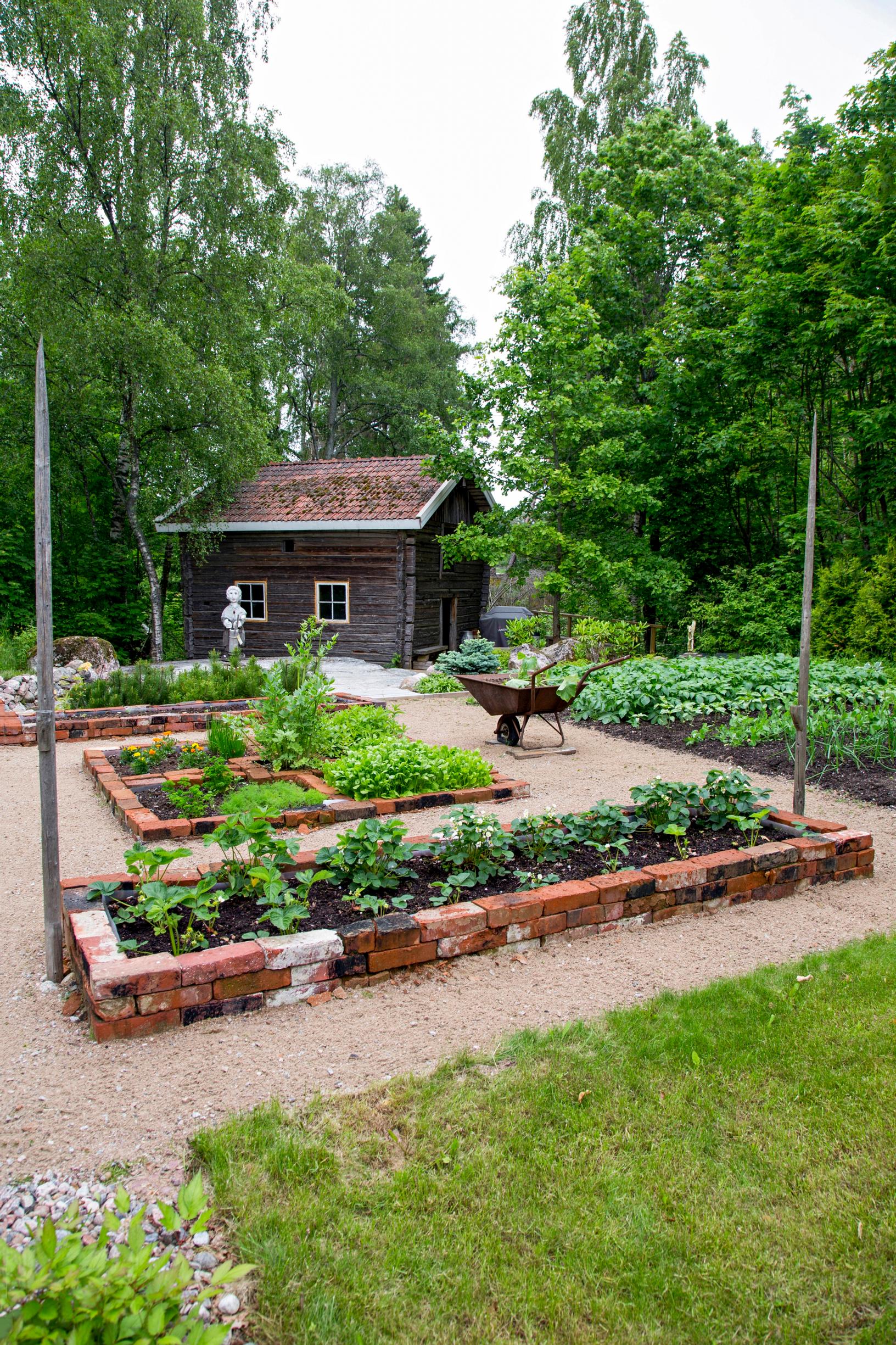 Recycled brick garden