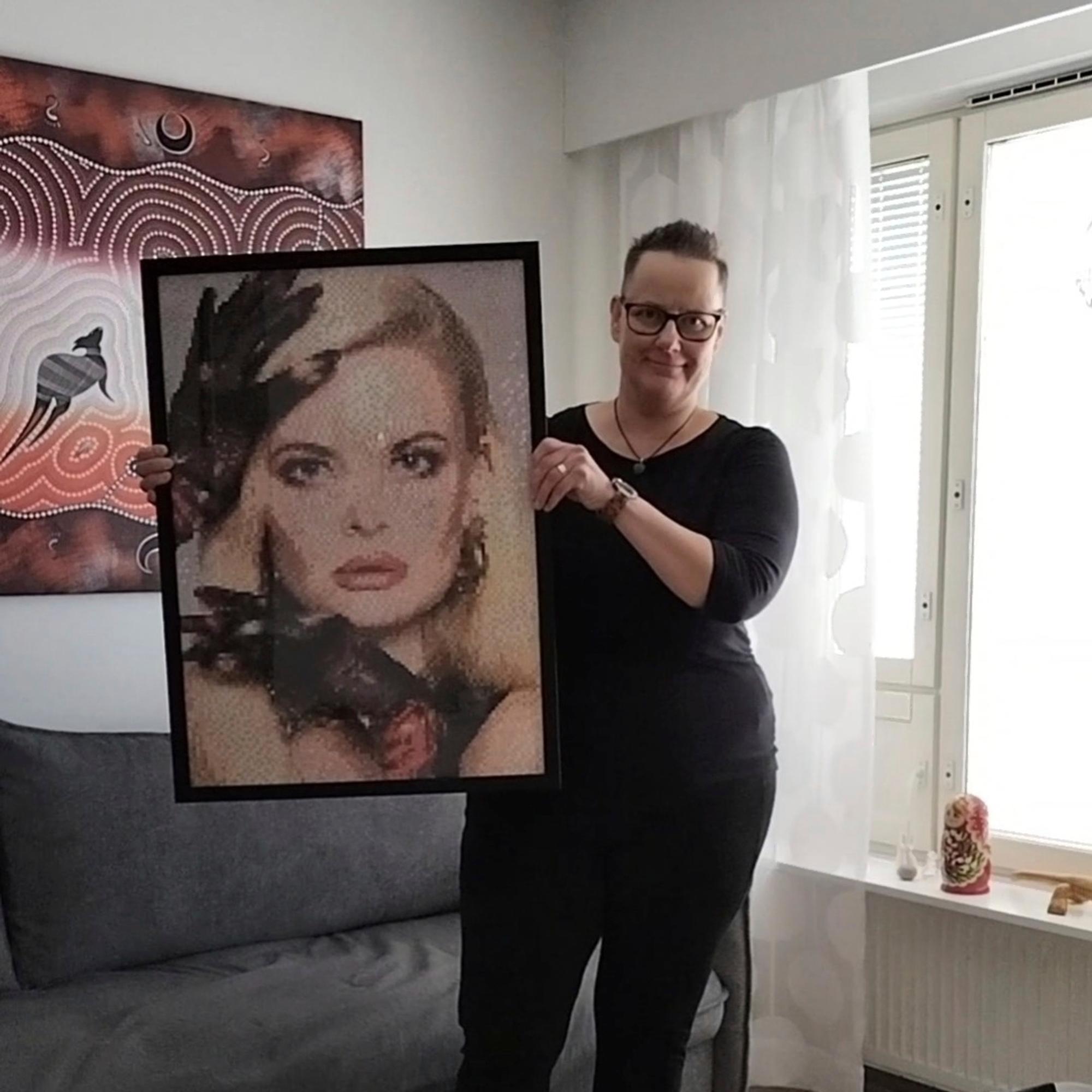 “I spent a month crafting Erika Vikman”—take a look at Kati’s jaw-dropping Hama bead portraits!