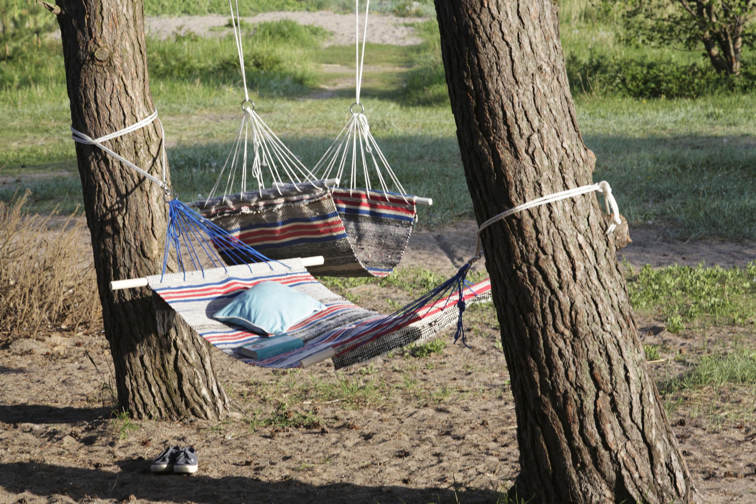 Hammock from a rag rug