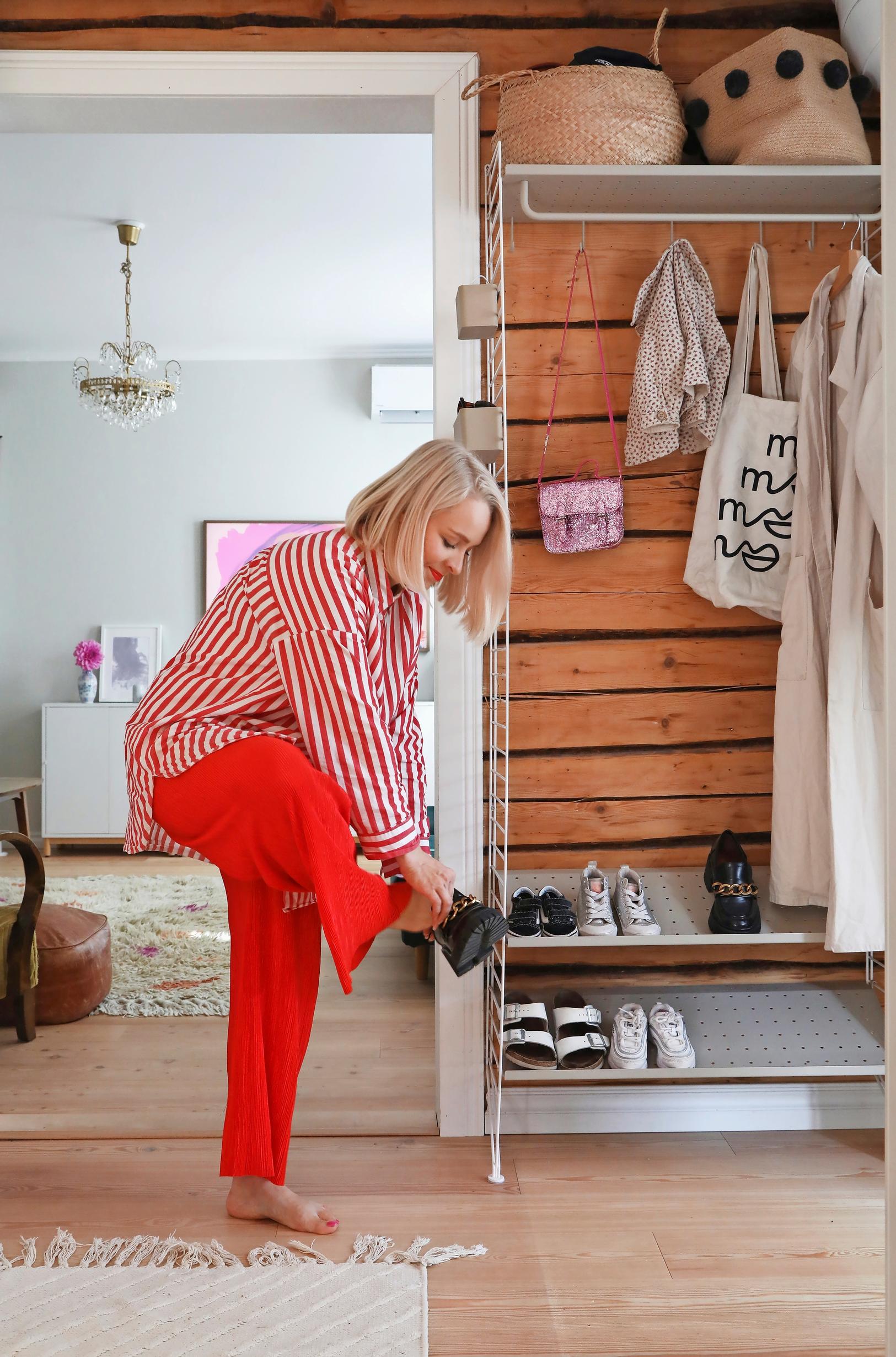 Matleena Töhönen in her entryway