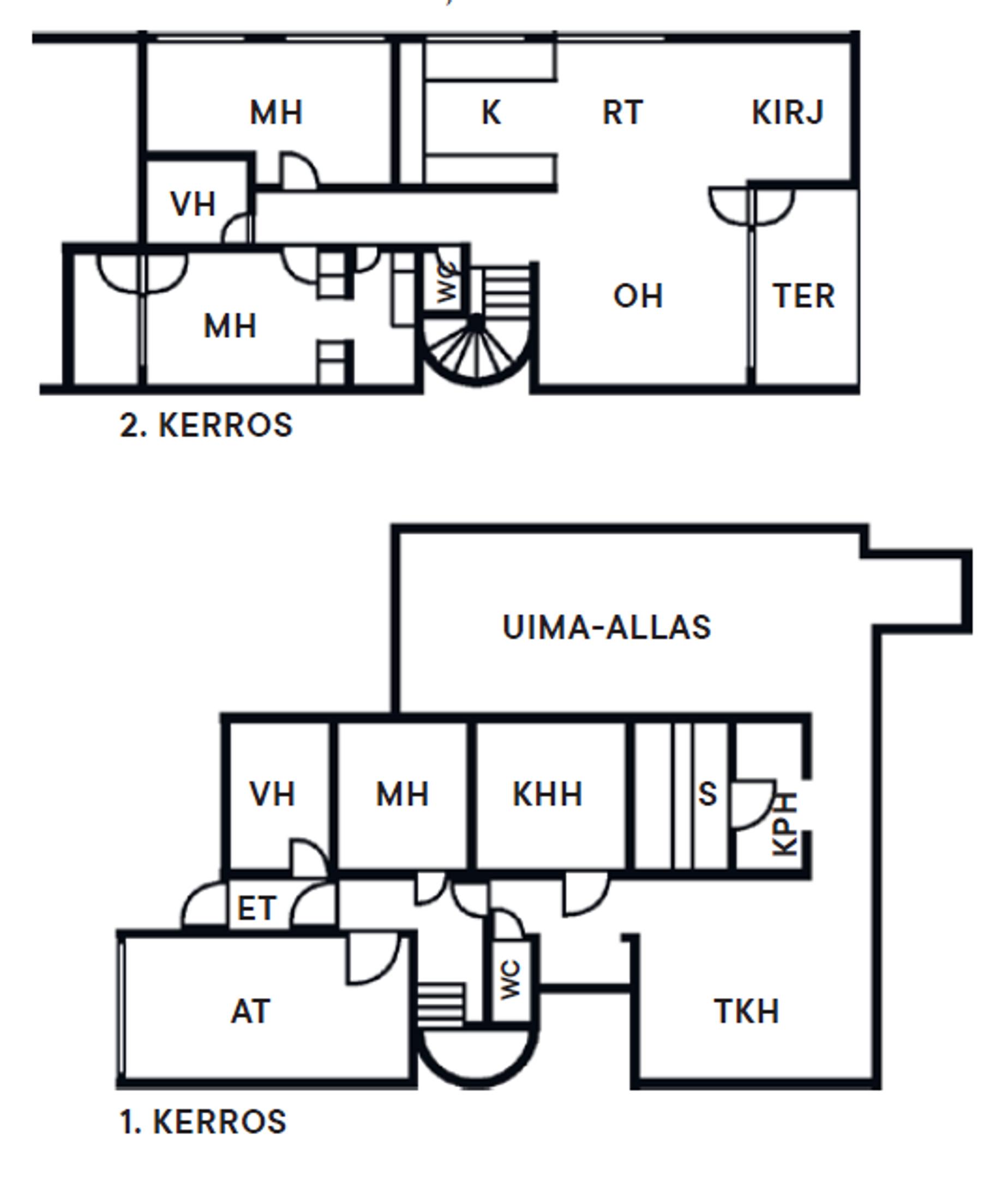 Floor plan of the semi-detached home