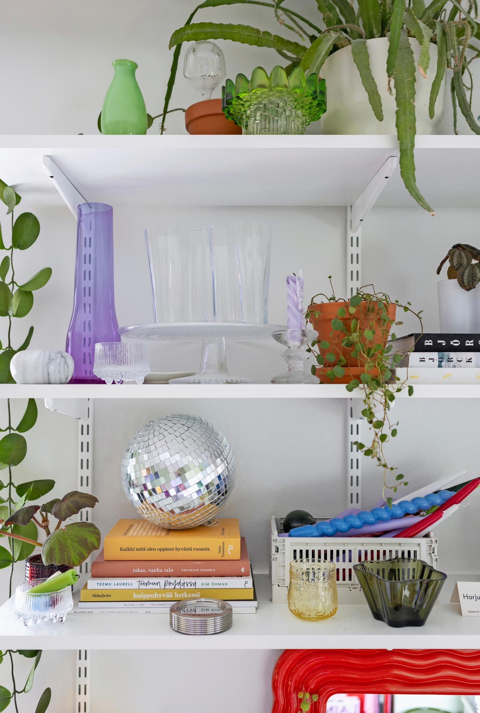 Disco ball on a shelf