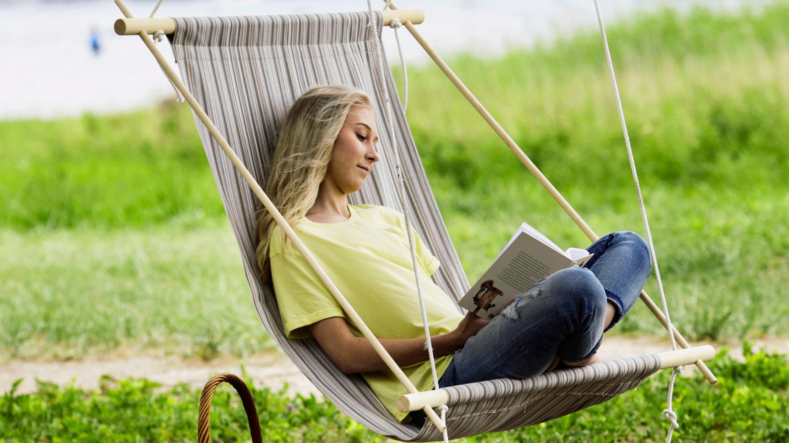 A hammock invites you to relax—create your favorite summer spot and hang it anywhere you like