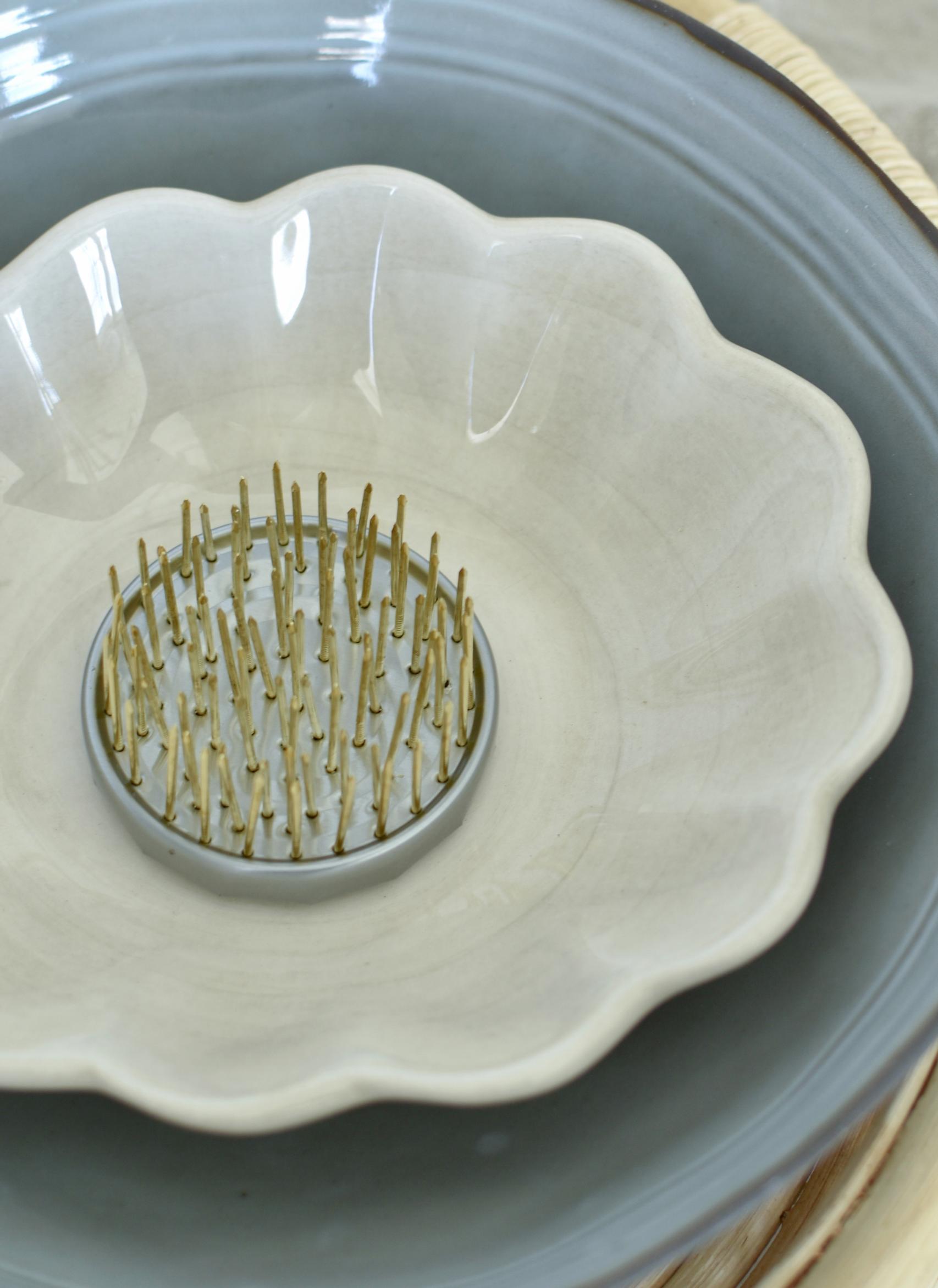 Pin frog on a ceramic dish