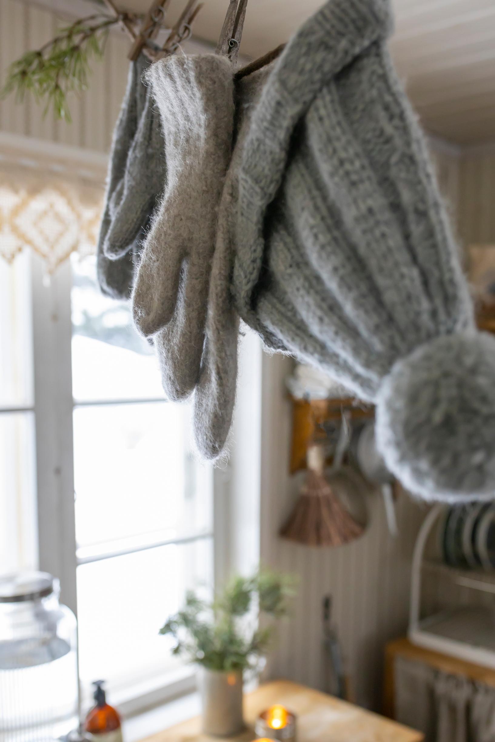 Clothesline in the kitchen