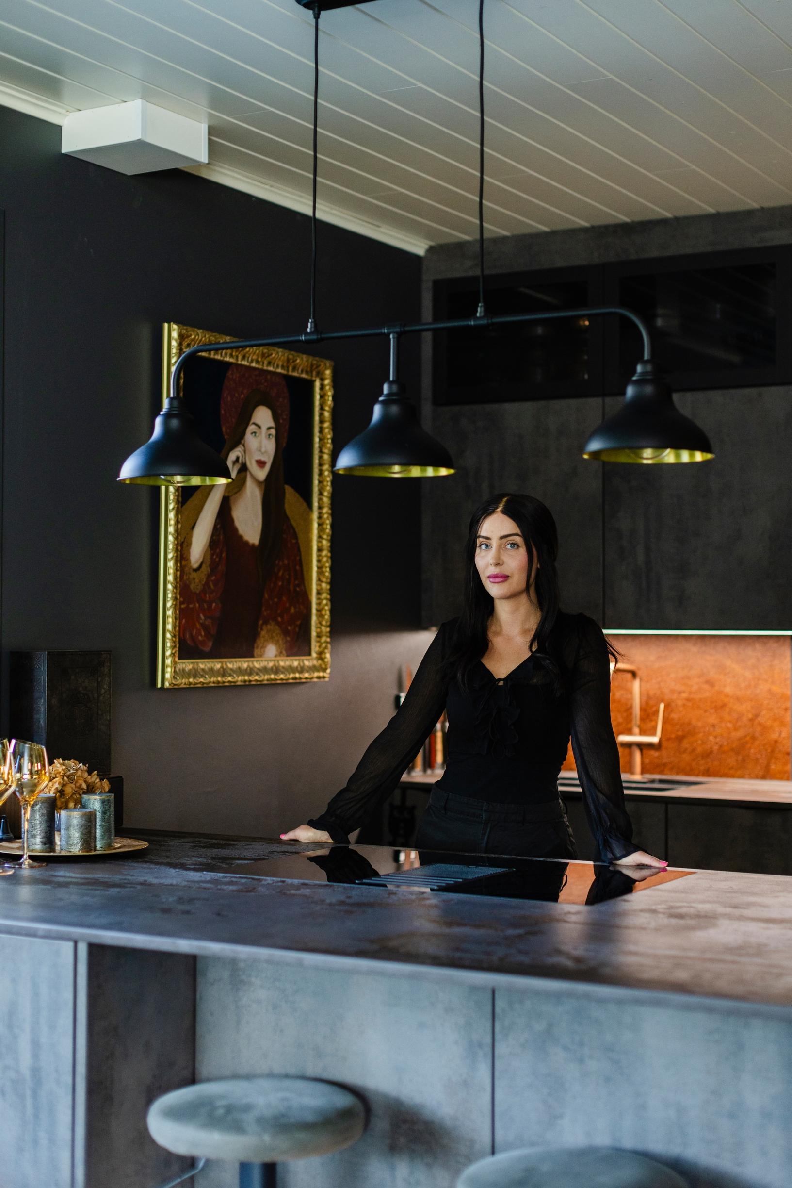 Asta Vehviläinen in her kitchen