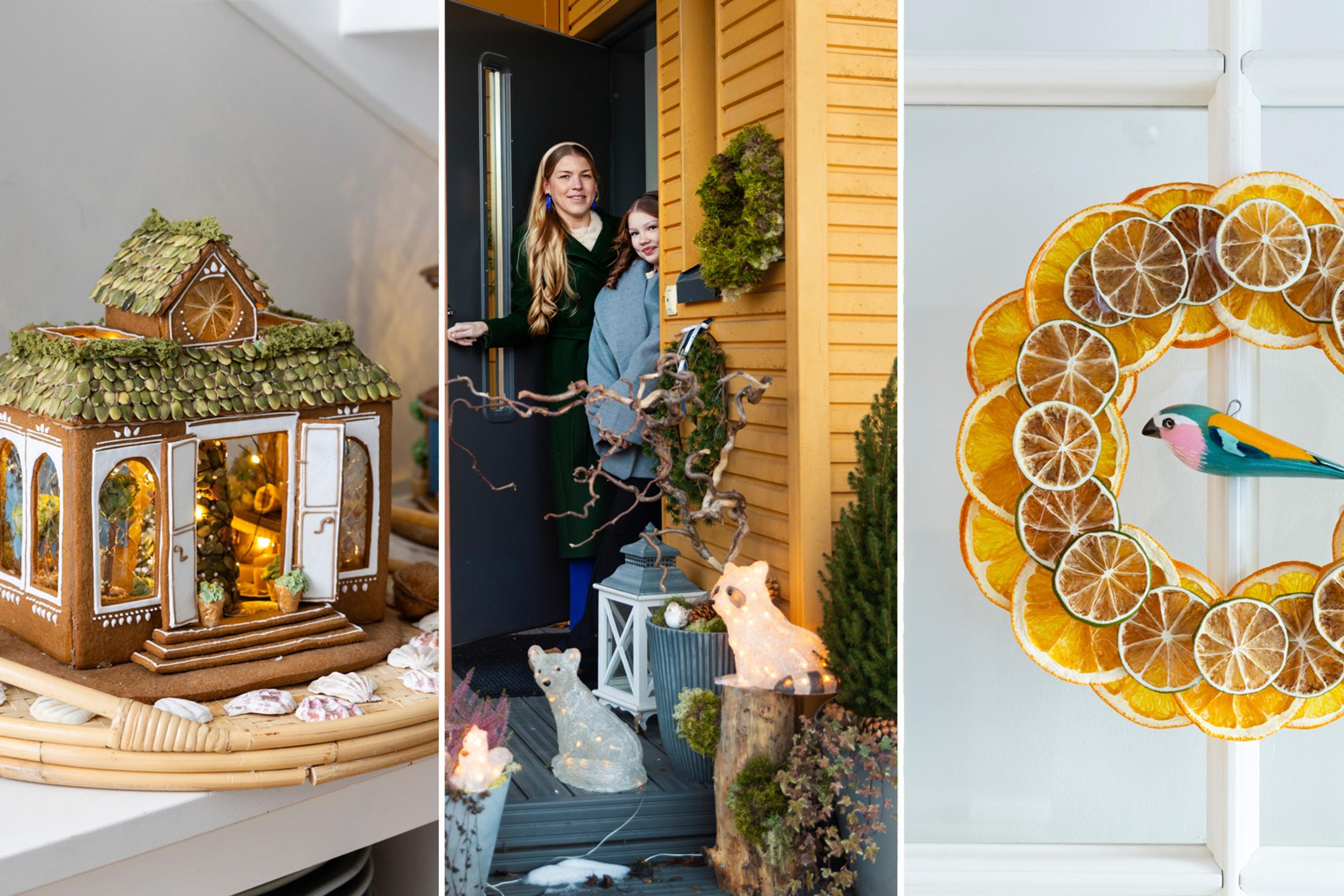 Riikka’s enchanting Christmas home with dazzling gingerbread houses and a four-story elf door: “I create my own Christmas bubble”