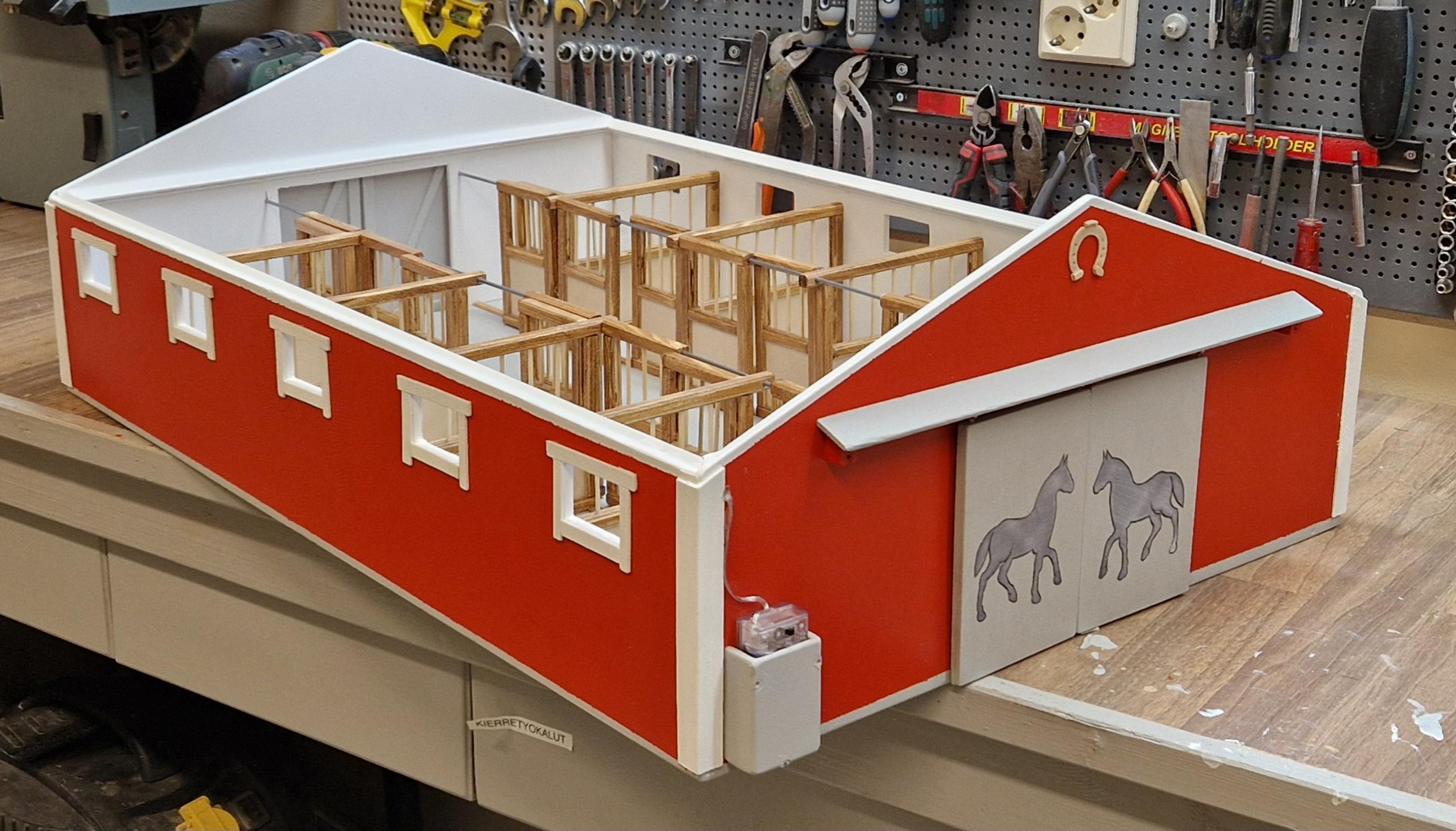 With love from Grandpa! Esa built an incredible horse stable for his granddaughter Anni