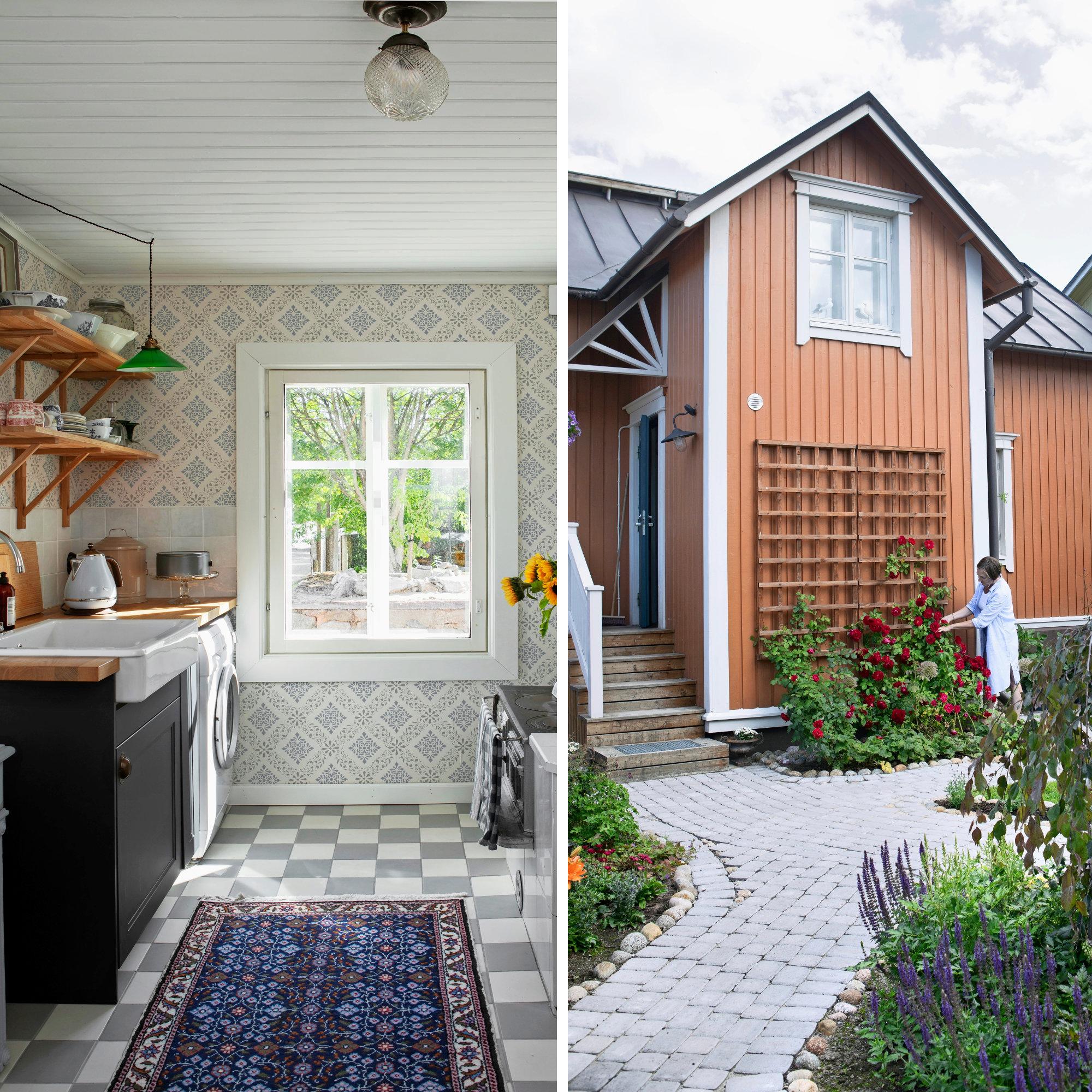 Two sets of stairs and eight layers of flooring: inside Mia and Björn’s surprising log house renovation