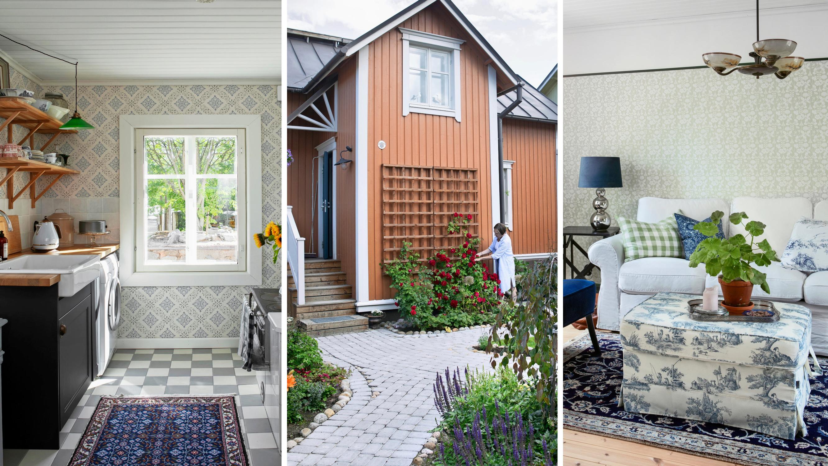 Two sets of stairs and eight layers of flooring: inside Mia and Björn’s surprising log house renovation