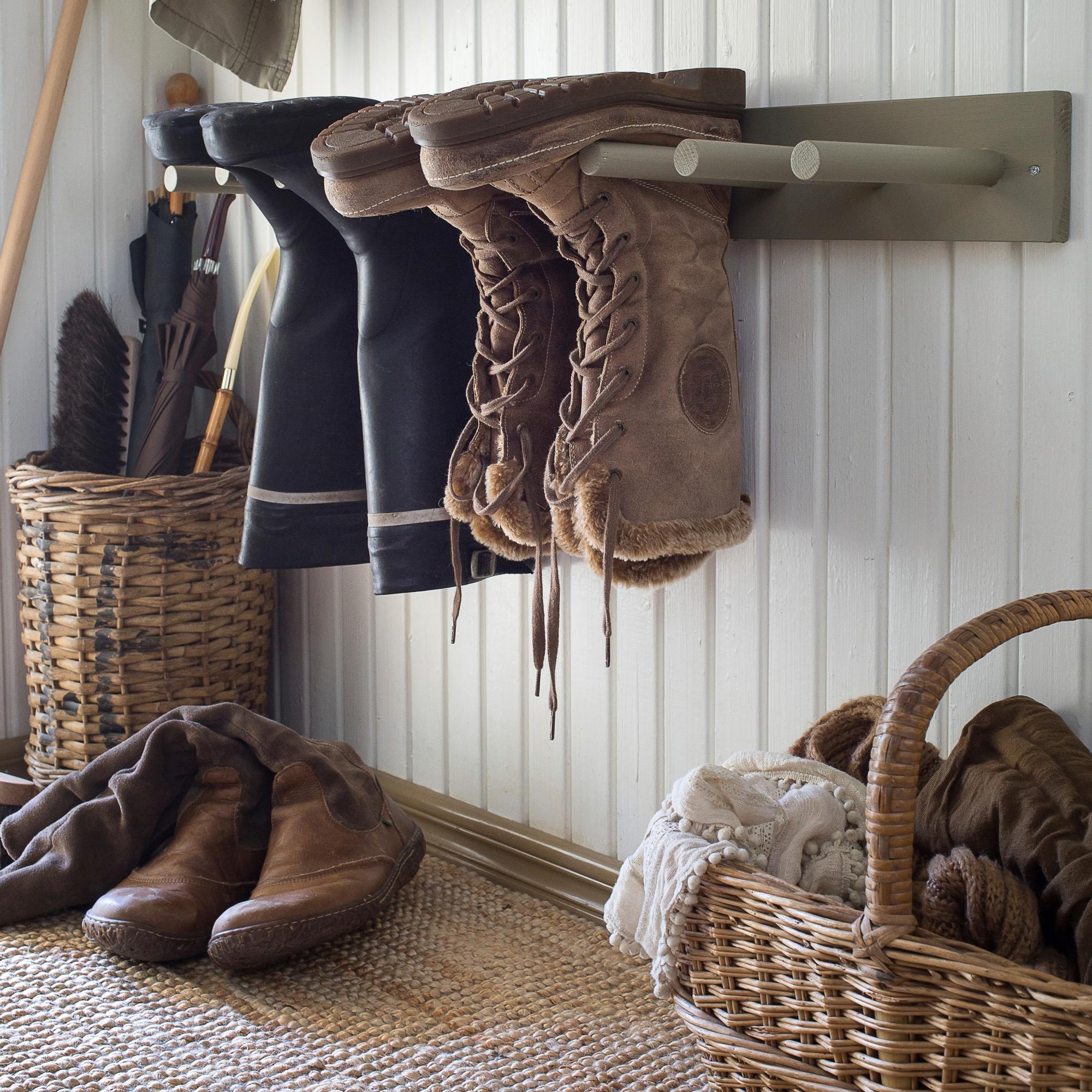 Wet boots? Build a clever rack to dry them thoroughly and keep their shape—here’s how