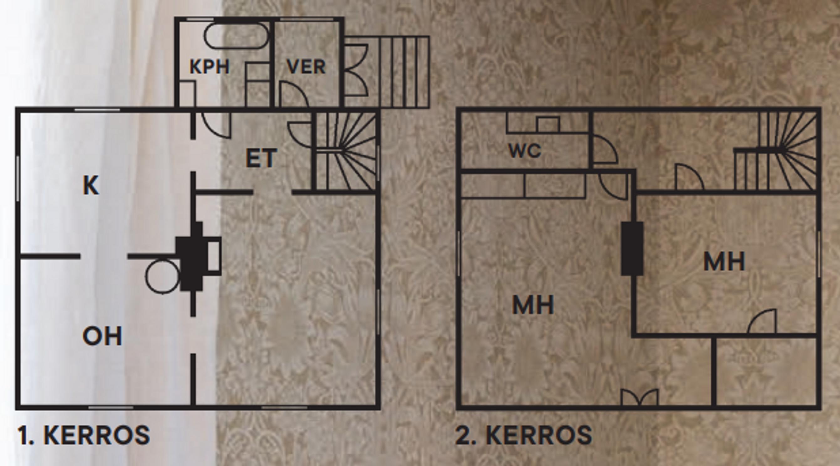 The floor plan of Petra Theman’s wooden house.
