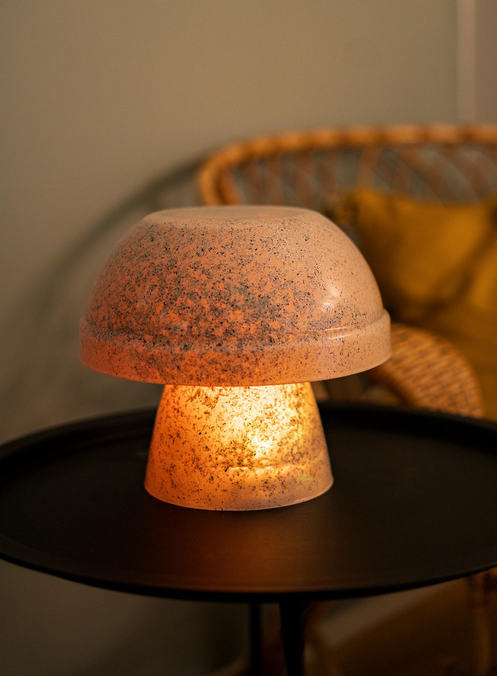 The mushroom lamp from above