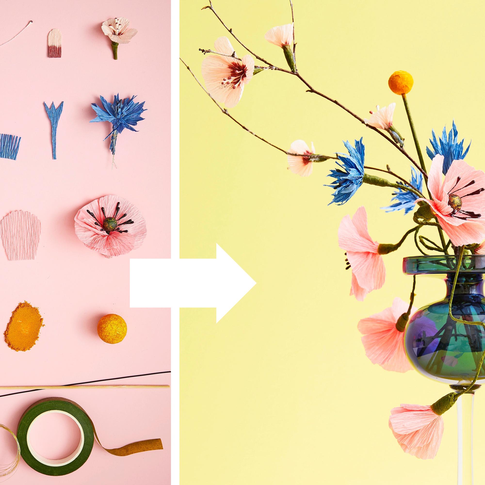 Here’s how to craft paper flowers that look freshly picked from a meadow
