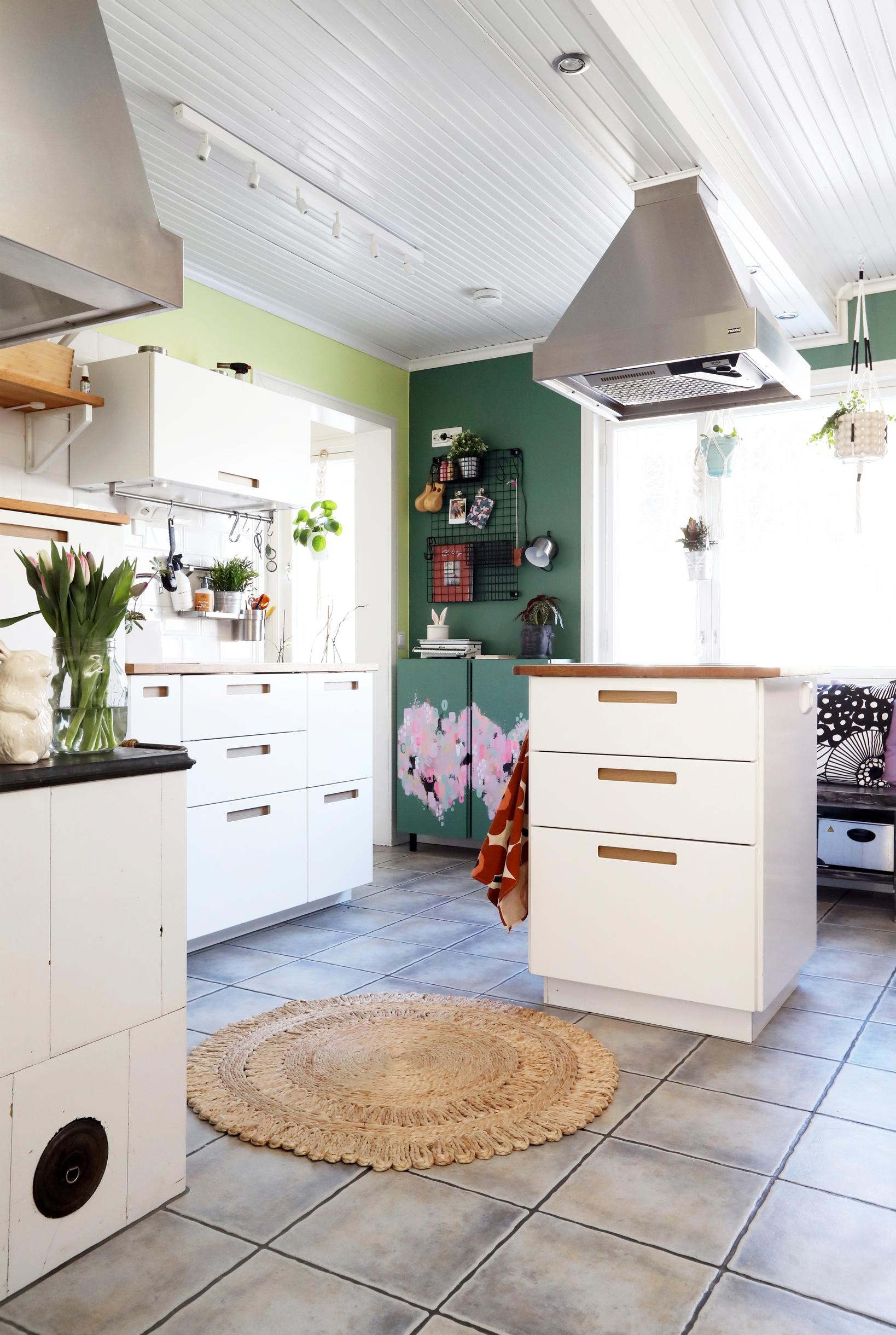 IKEA kitchen cabinets.