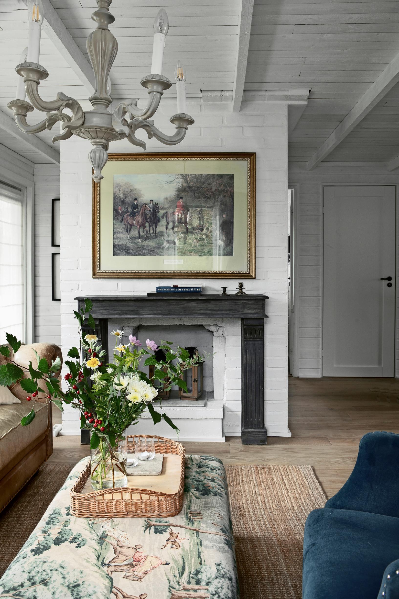 mantel fireplace used as decoration