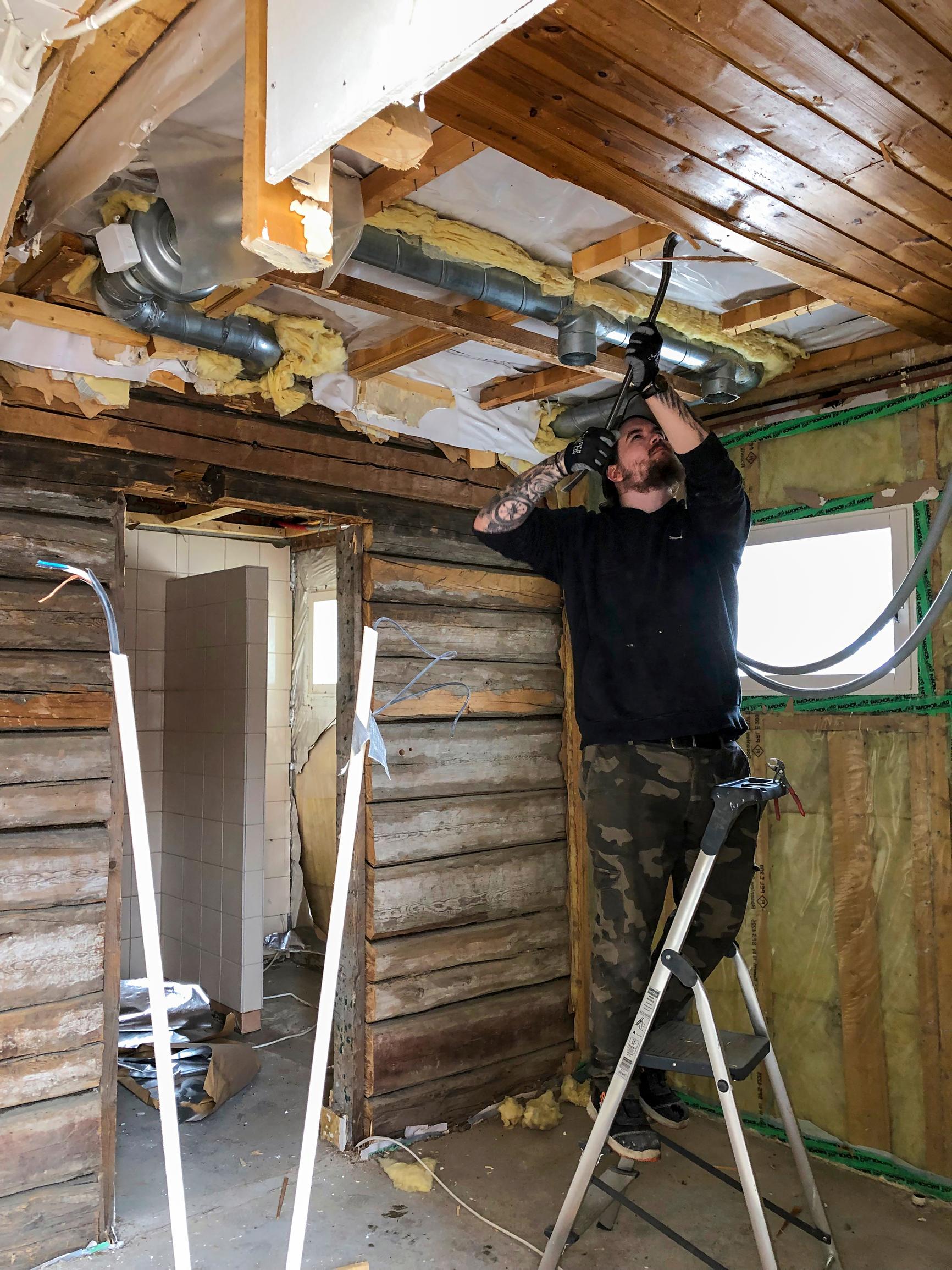 Renovation in the sauna