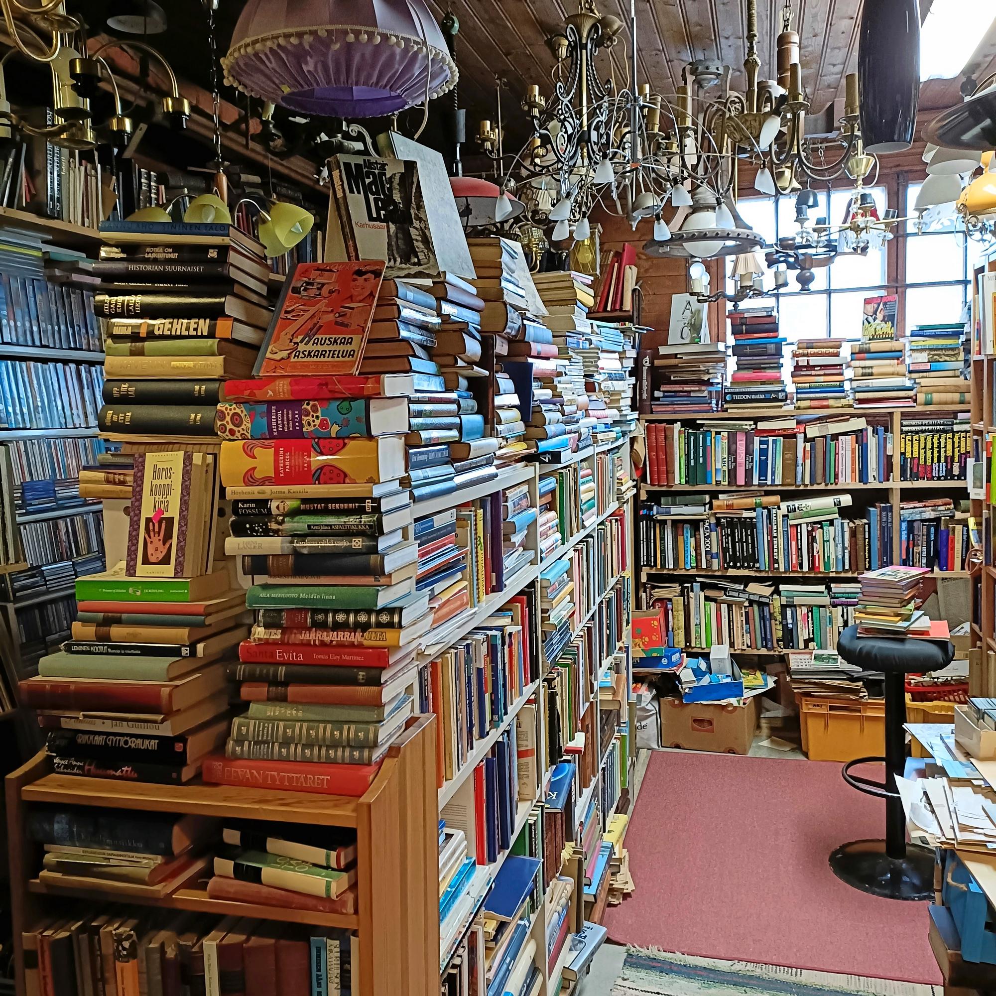 Books at a flea market