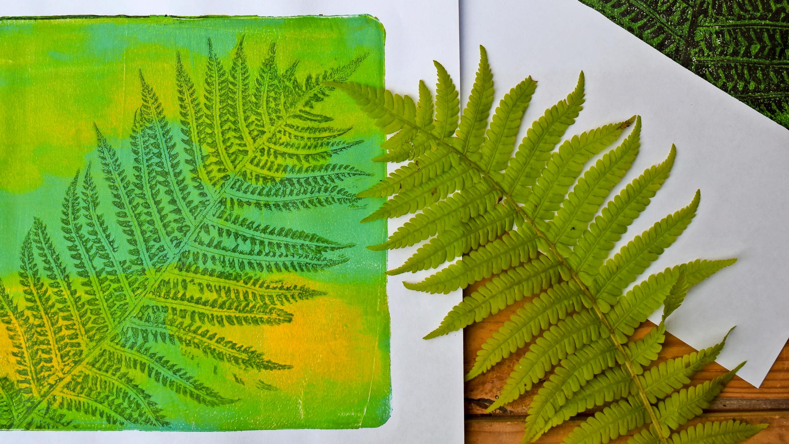Make botanical prints with gelli printing—try an easy technique for creating unique art