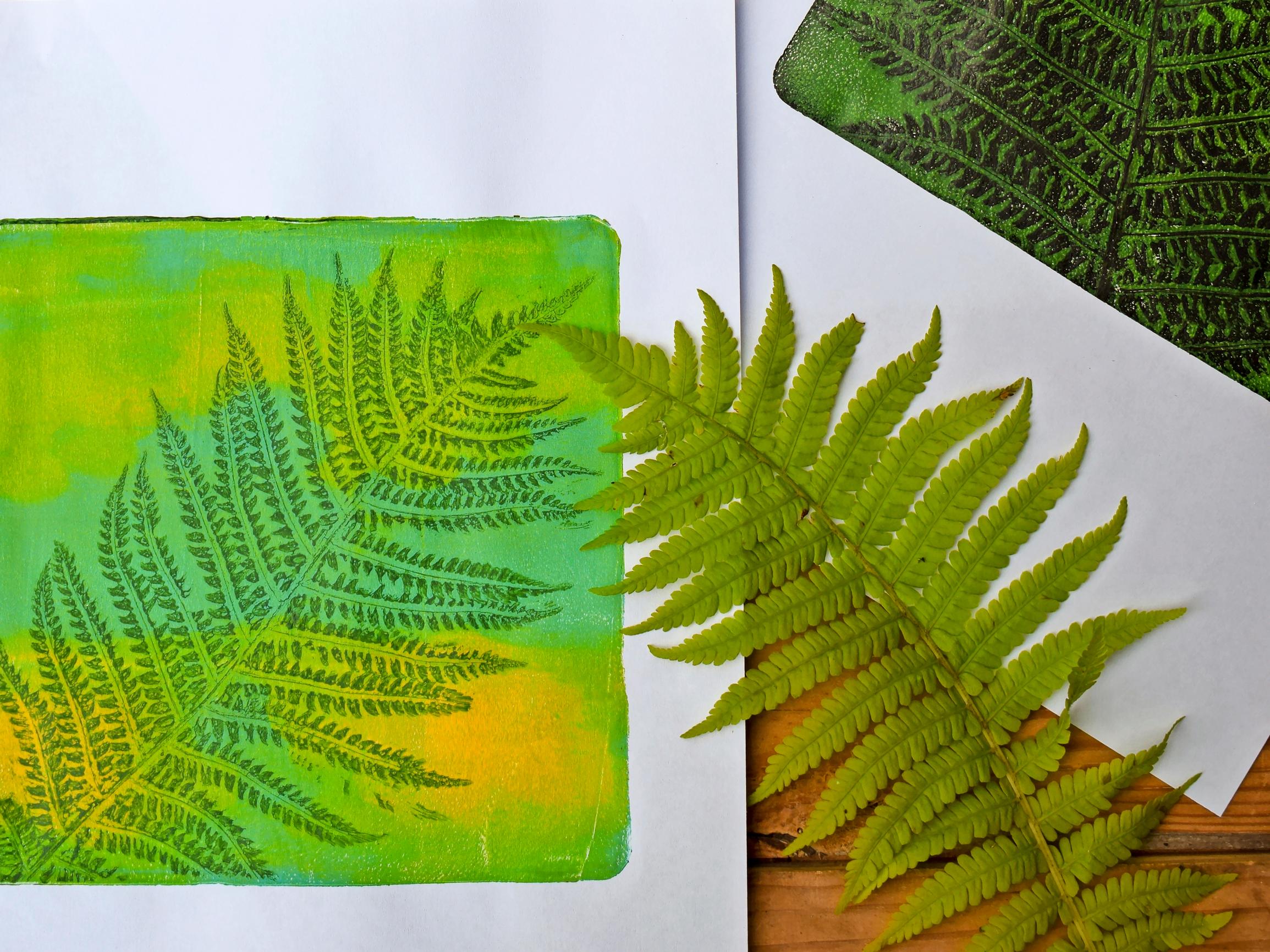 Make botanical prints with gelli printing—try an easy technique for creating unique art