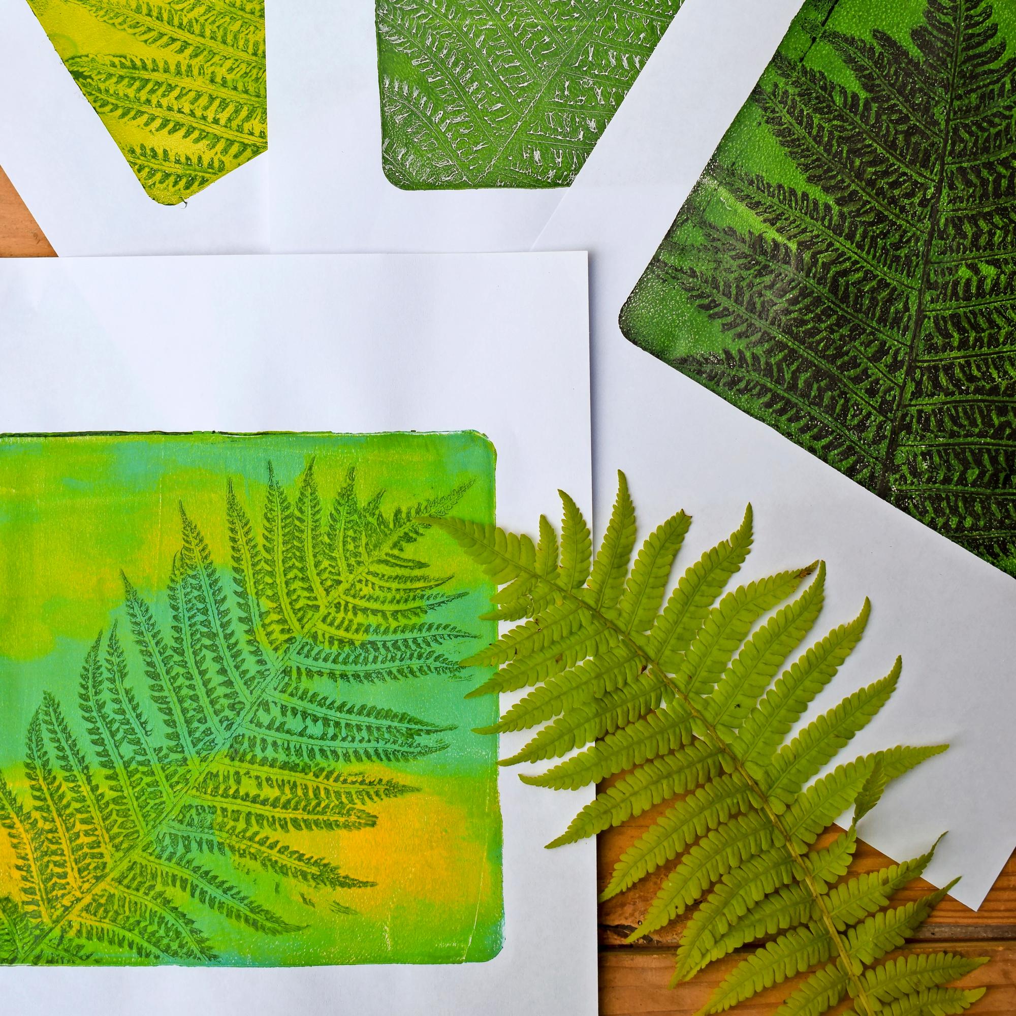 Make botanical prints with gelli printing—try an easy technique for creating unique art