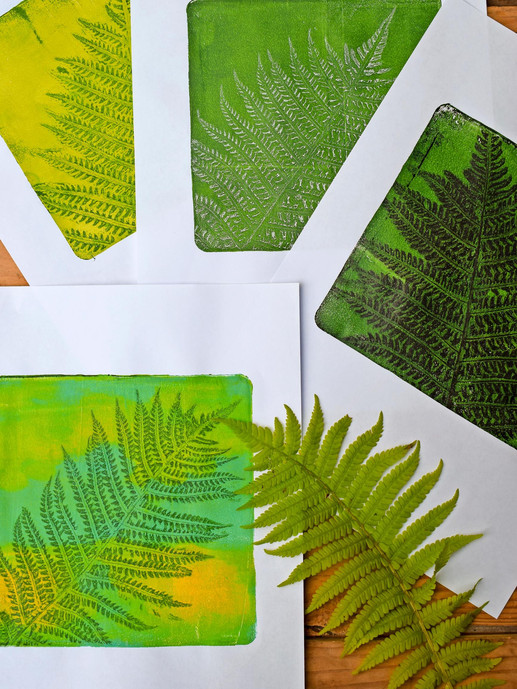 Make botanical prints with gelli printing—try an easy technique for creating unique art