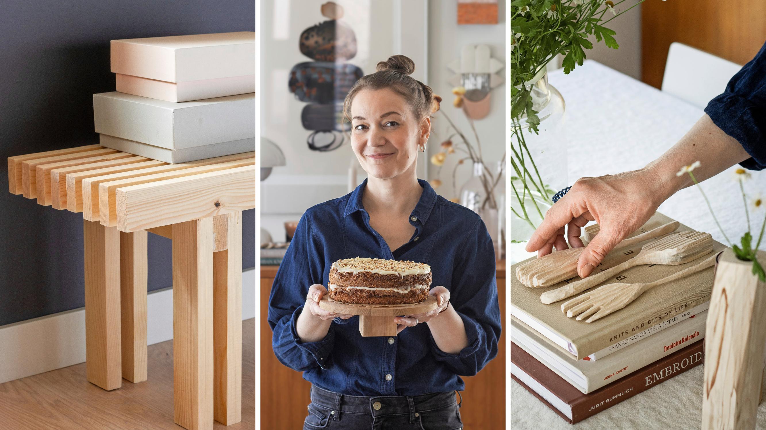 Piia’s woodworking journey: “I can take a birch log from the firewood pile and make a vase out of it”