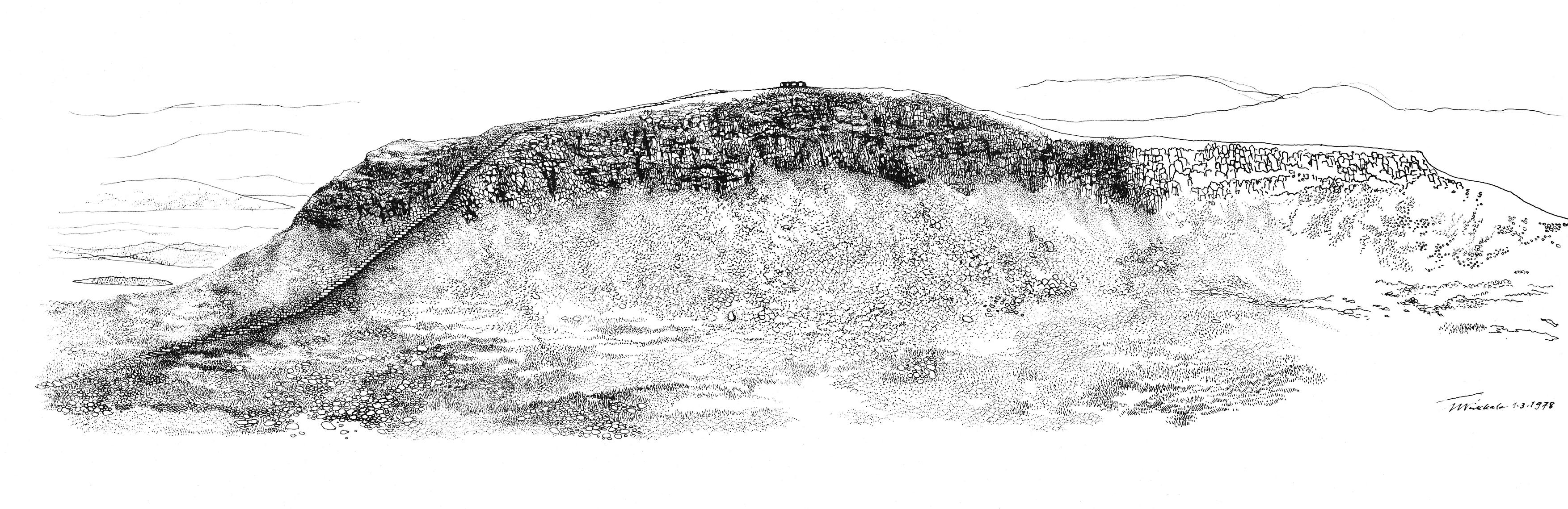 Concept drawing for the Saivaara piece that honors president Urho Kekkonen.