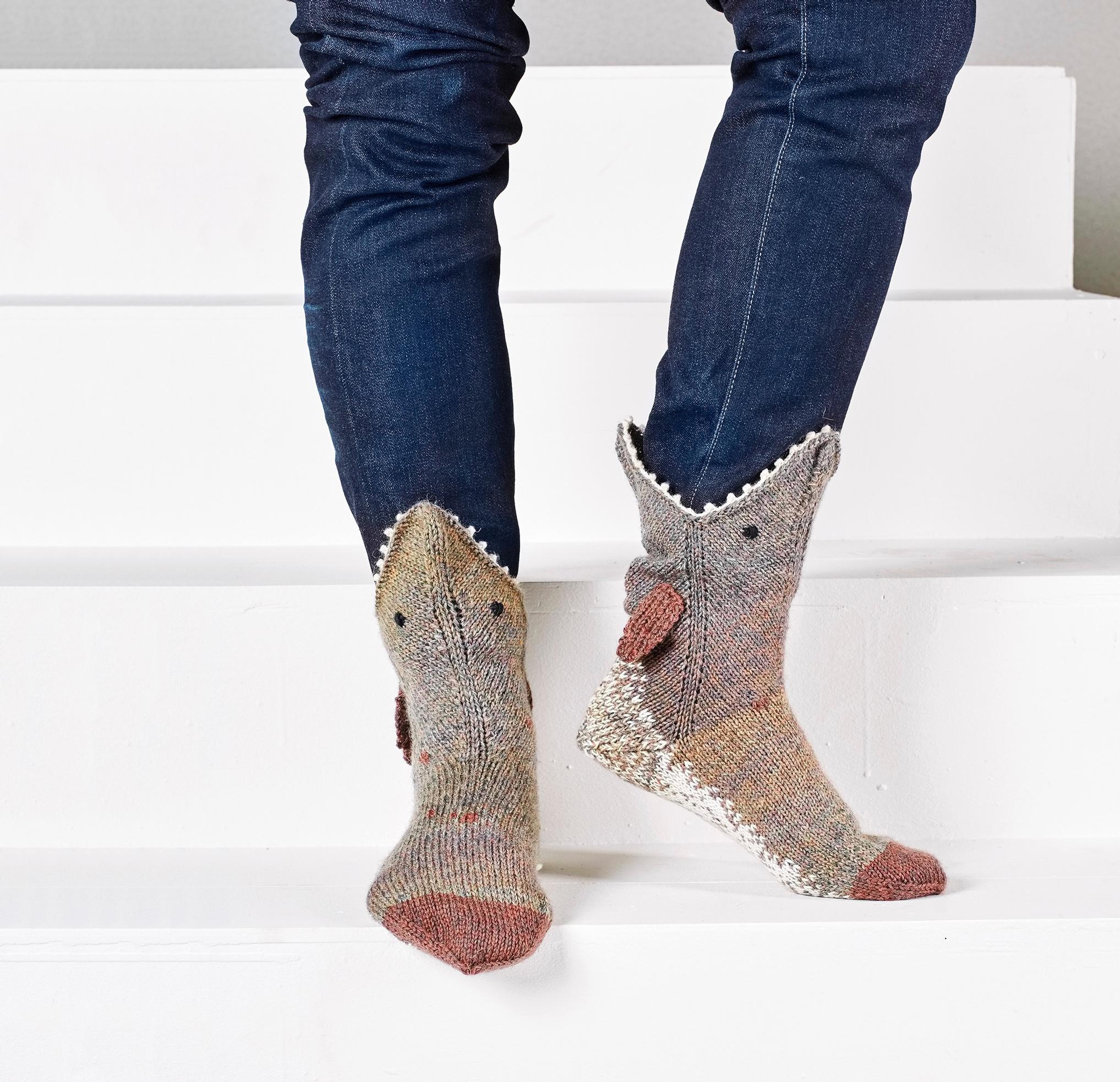 Knitted pike socks: Keep a fisherman’s toes (and heart) warm!