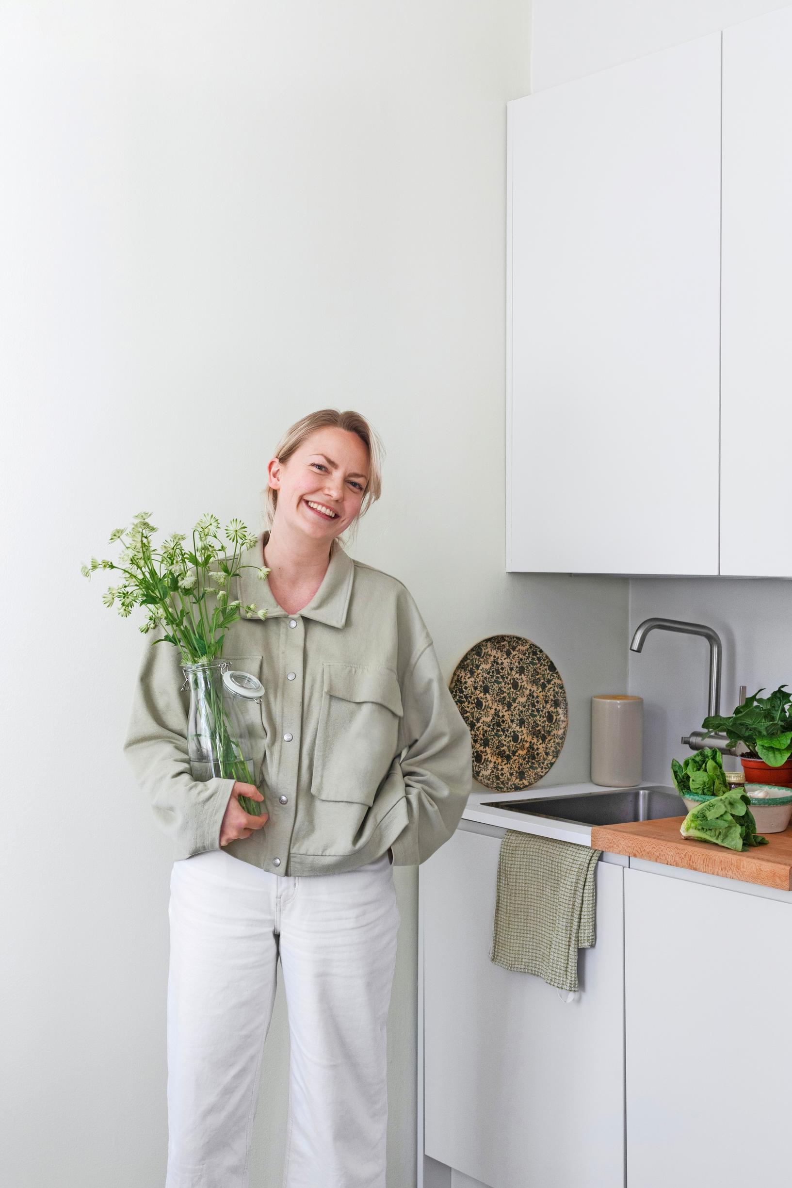 Emilia Lonka in her kitchen