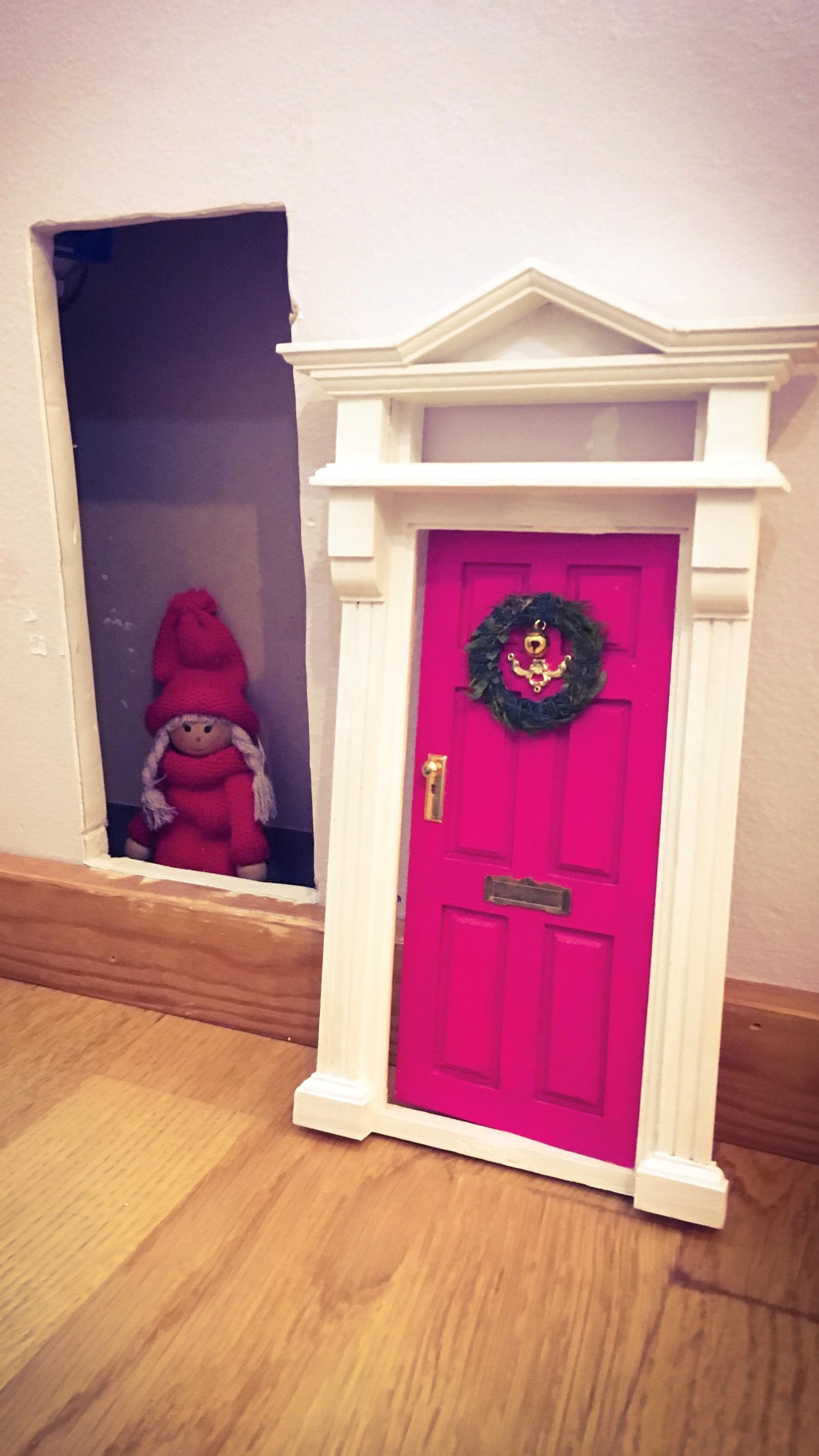 The first floor of the elf’s home in Riikka-Maria’s elf door calendar