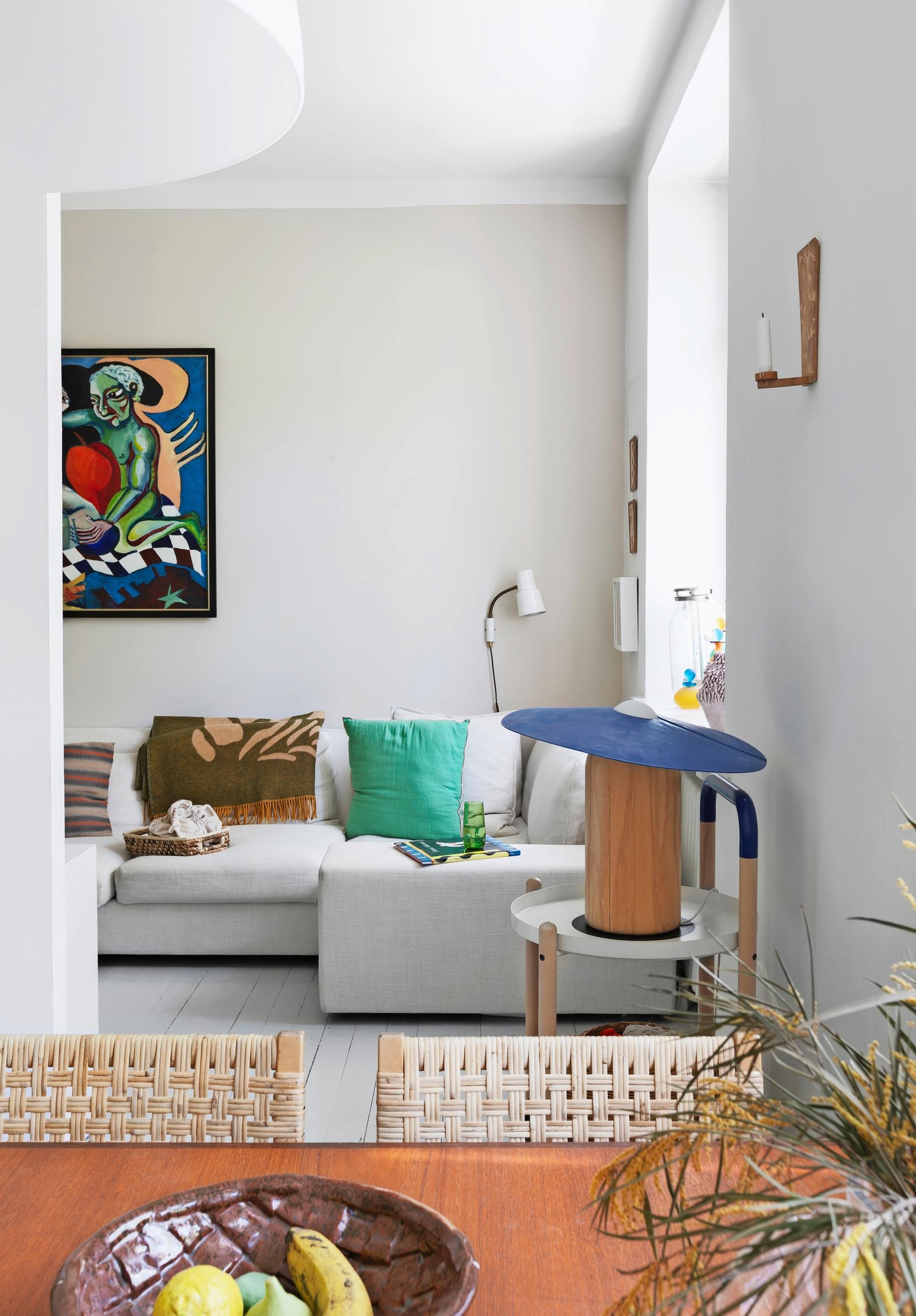 A half-wall divides the kitchen into its own space away from the living room.