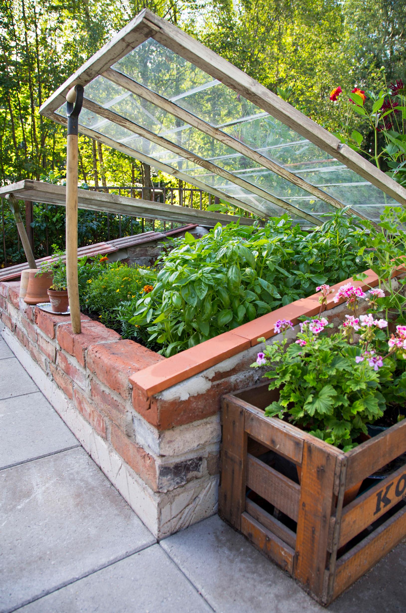 Recycled brick garden