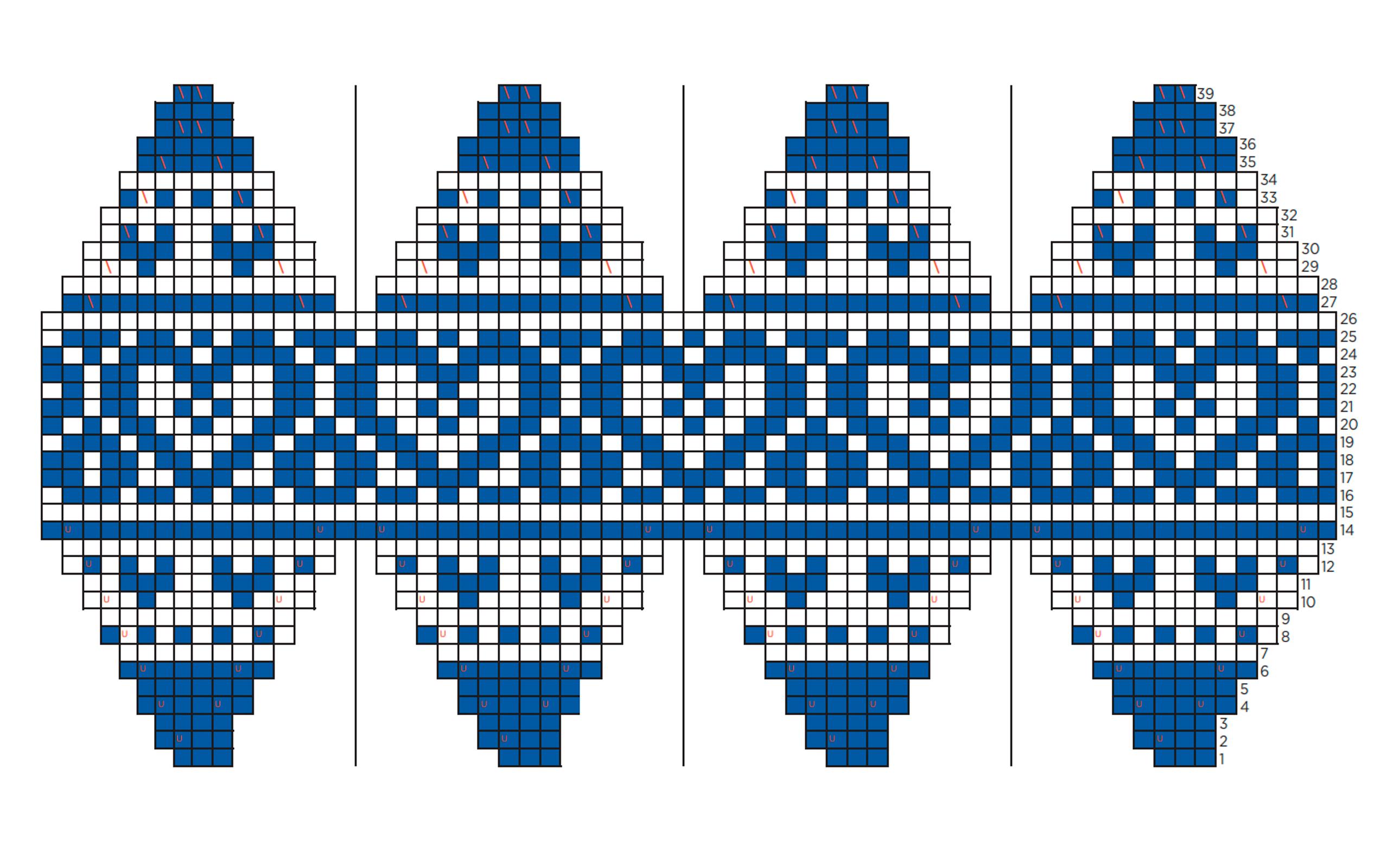 Knitted Christmas ball chart