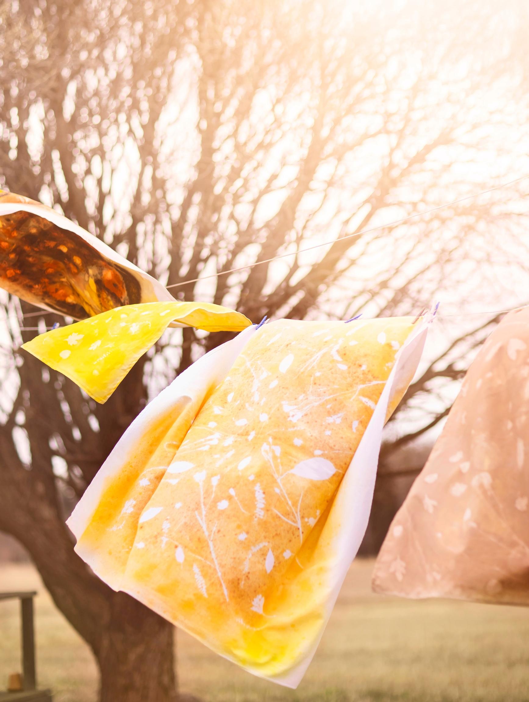 Solar-dyed fabrics