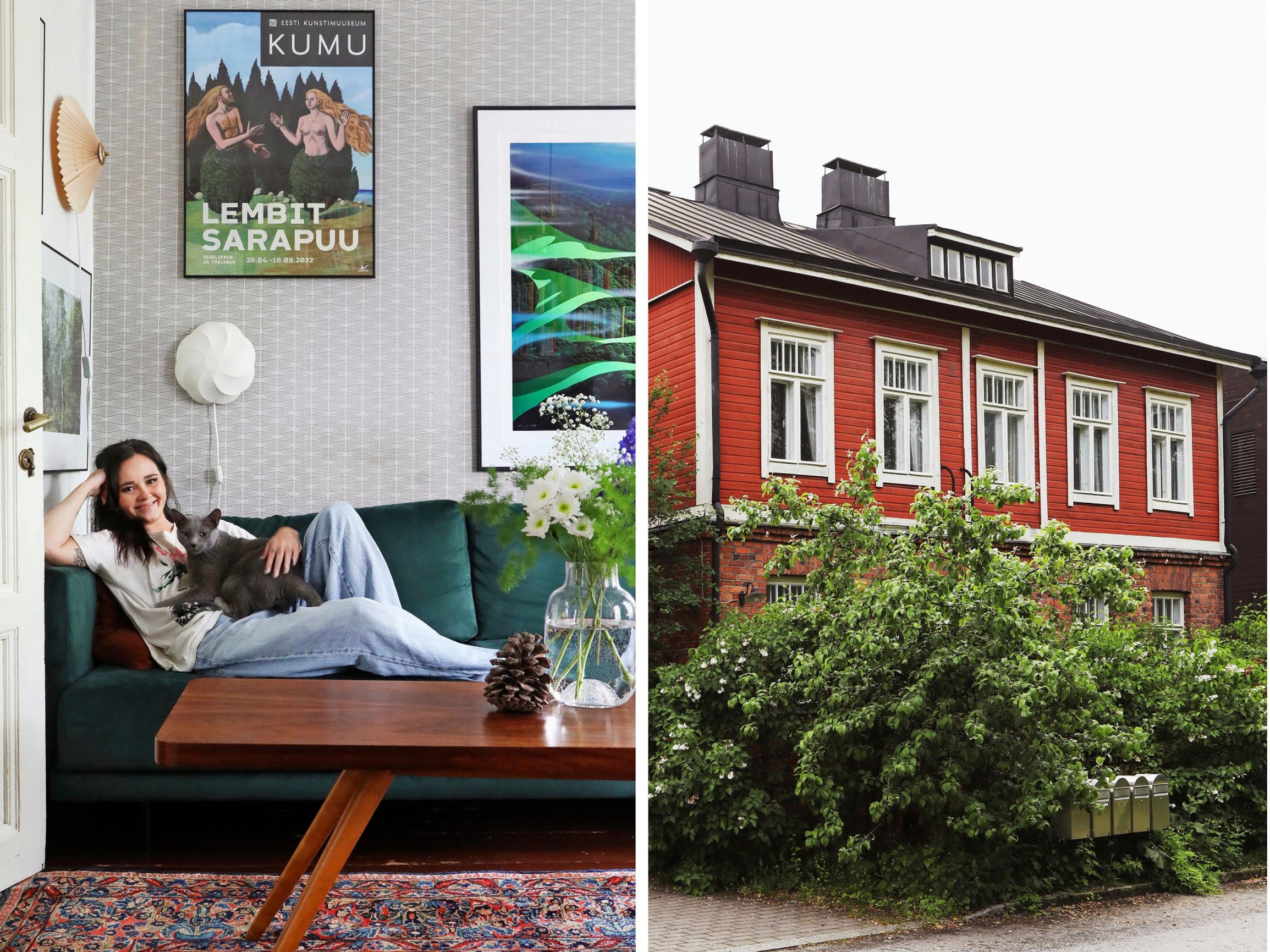 A red wooden house in the heart of Helsinki: inside illustrator’s vintage-filled, color-packed family home
