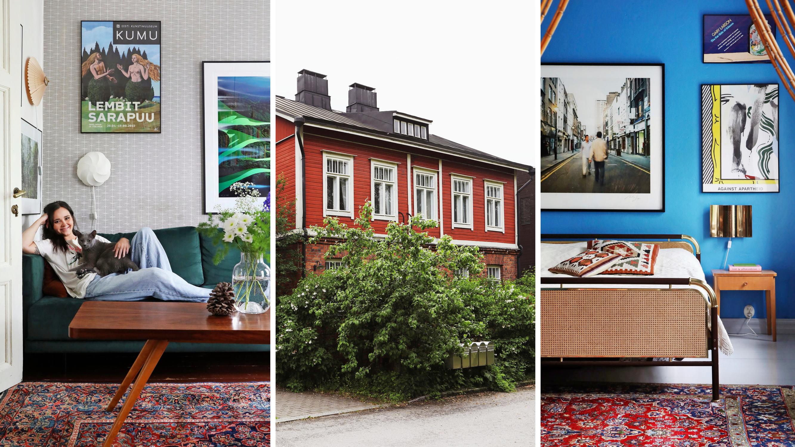 A red wooden house in the heart of Helsinki: inside illustrator’s vintage-filled, color-packed family home