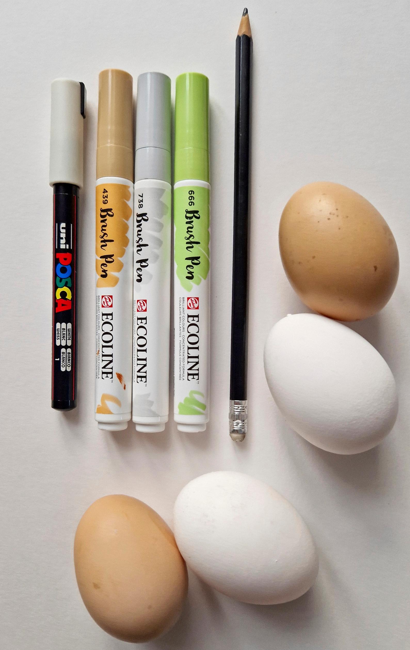 Materials for making an Easter egg wreath
