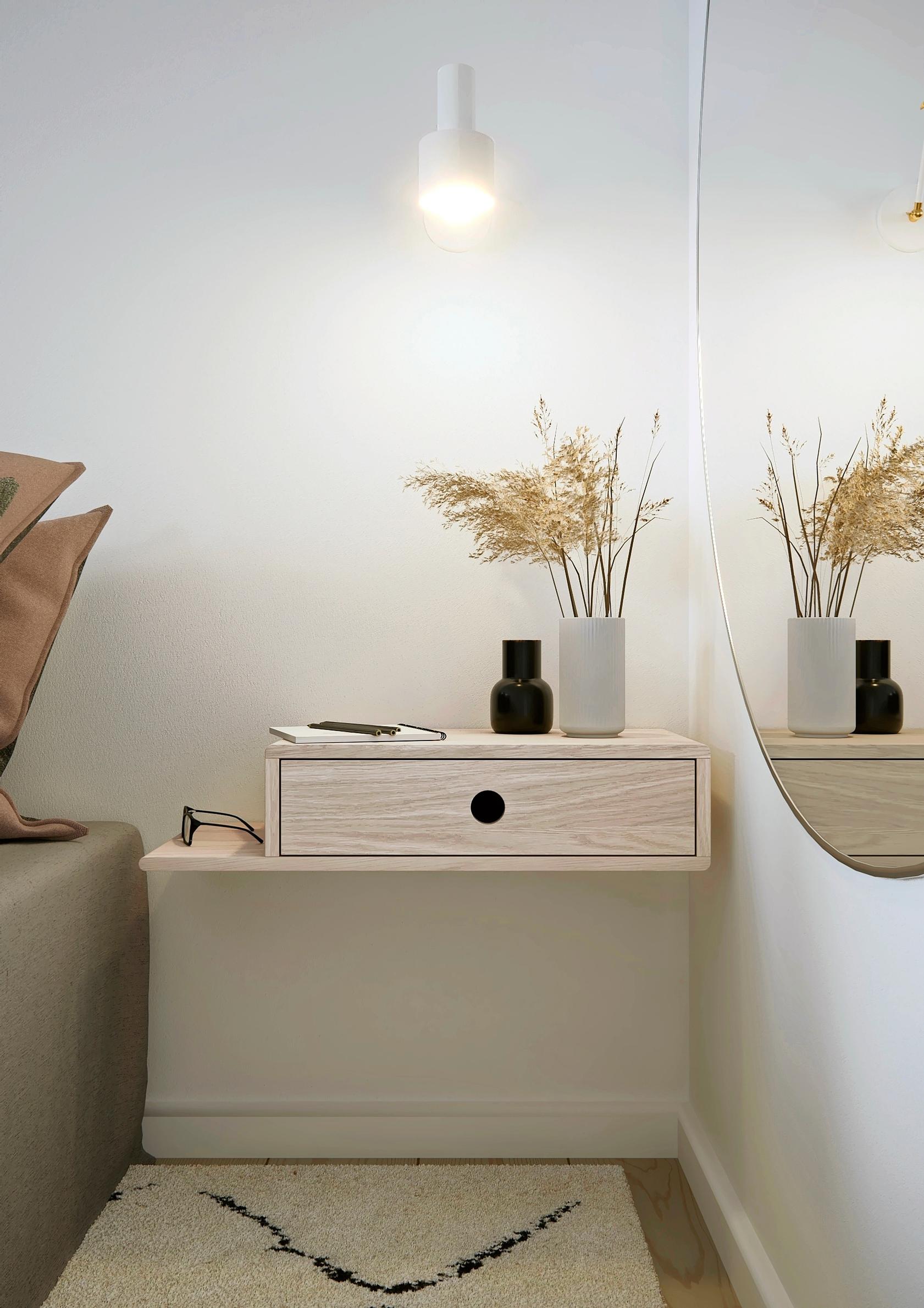 Wall-mounted nightstand