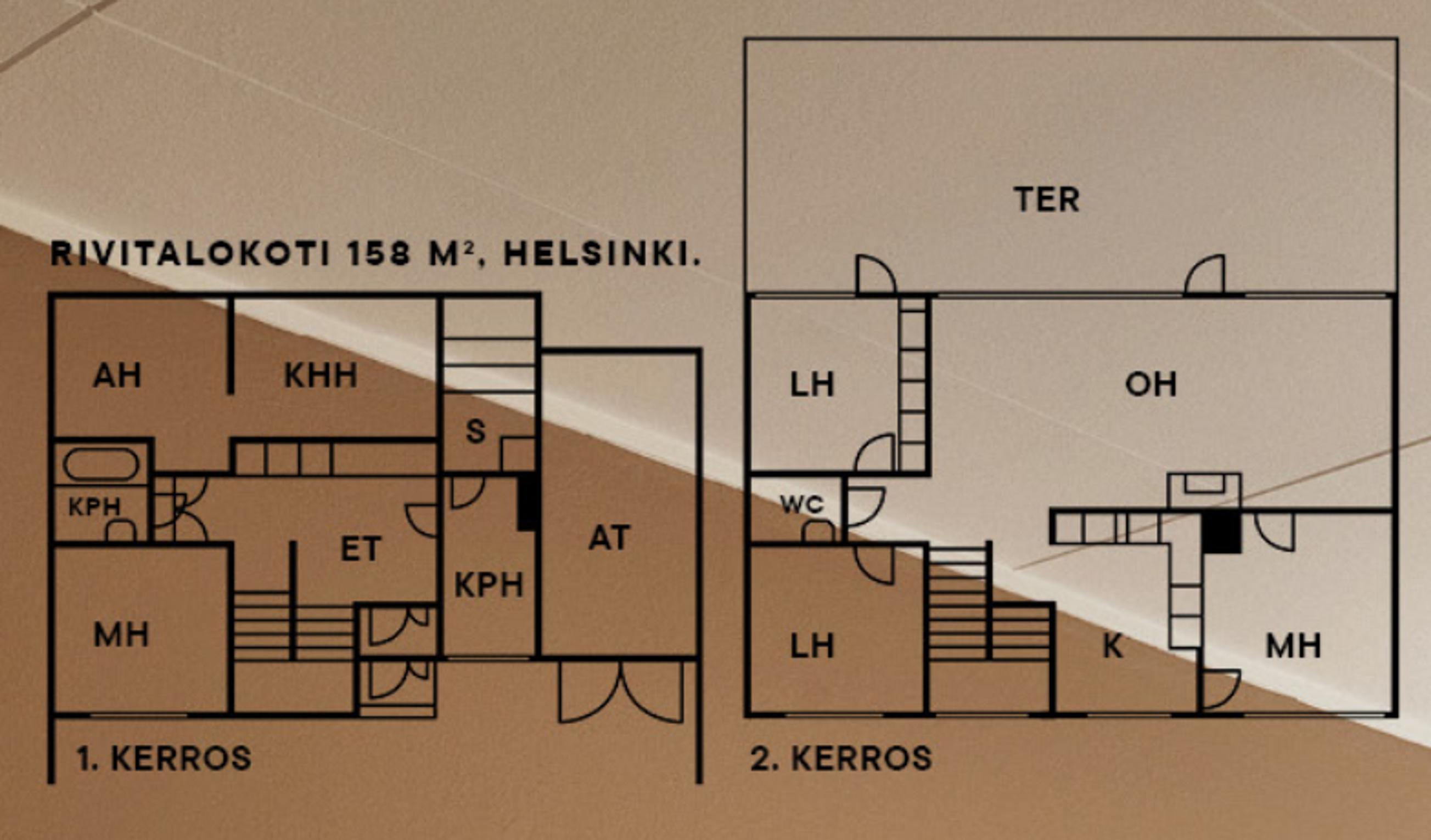 The row house’s floor plan.