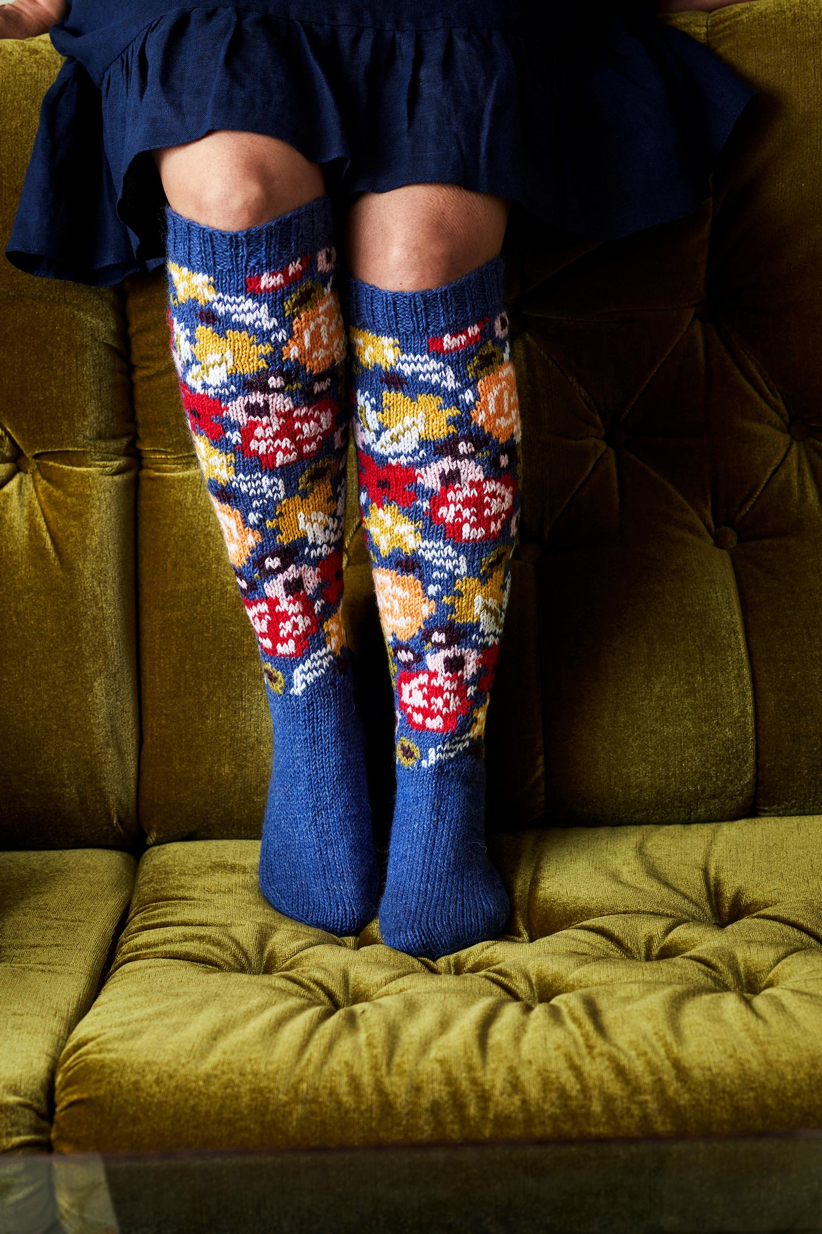 Floral memories immortalized in socks! The Flower meadow colorwork socks are well worth the effort
