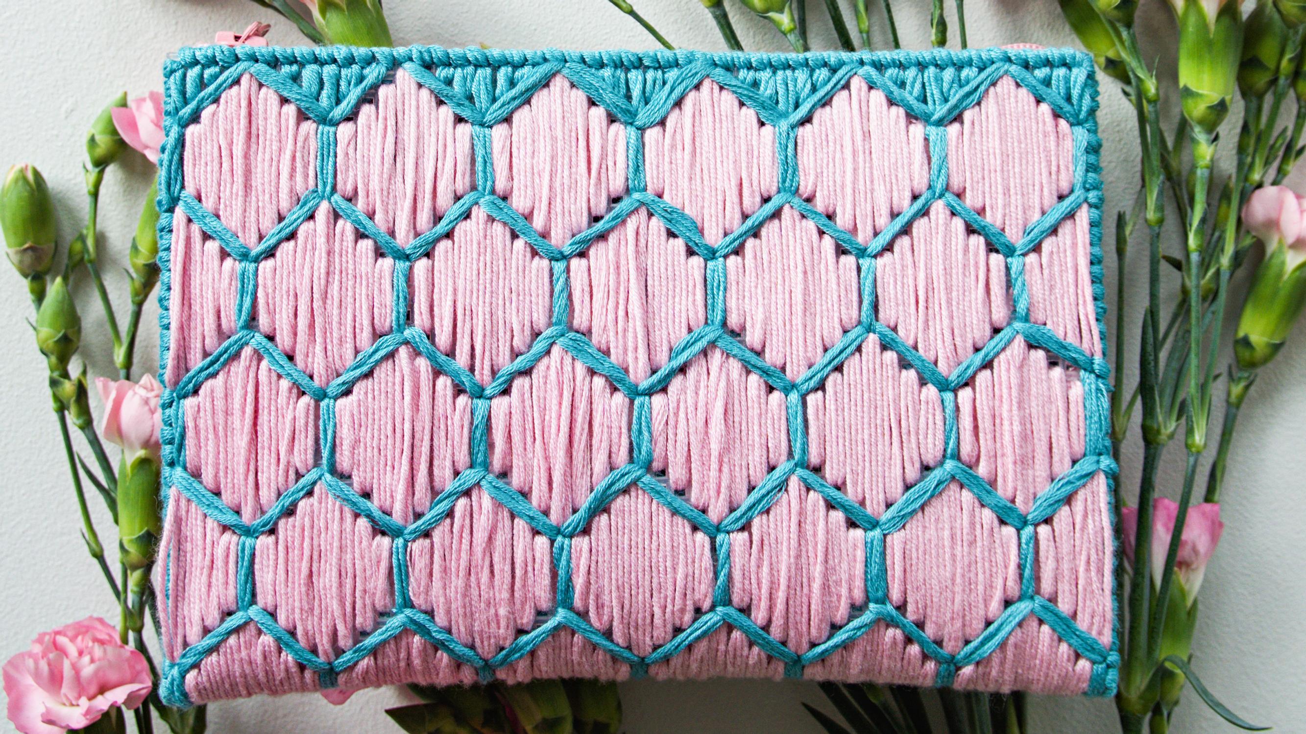 Bargello is a fun and colorful form of embroidery—here’s how to make a retro-style small pouch or pencil case