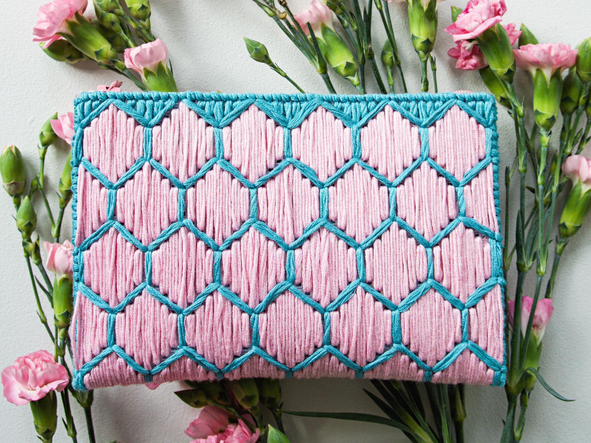 Bargello is a fun and colorful form of embroidery—here’s how to make a retro-style small pouch or pencil case